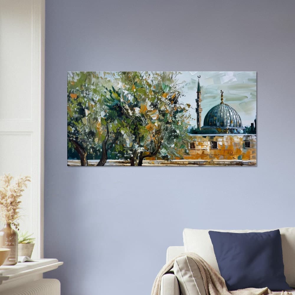 Artistic rendition of Al Masjid Al Aqsa, reflecting the rich history and heritage of Palestine.