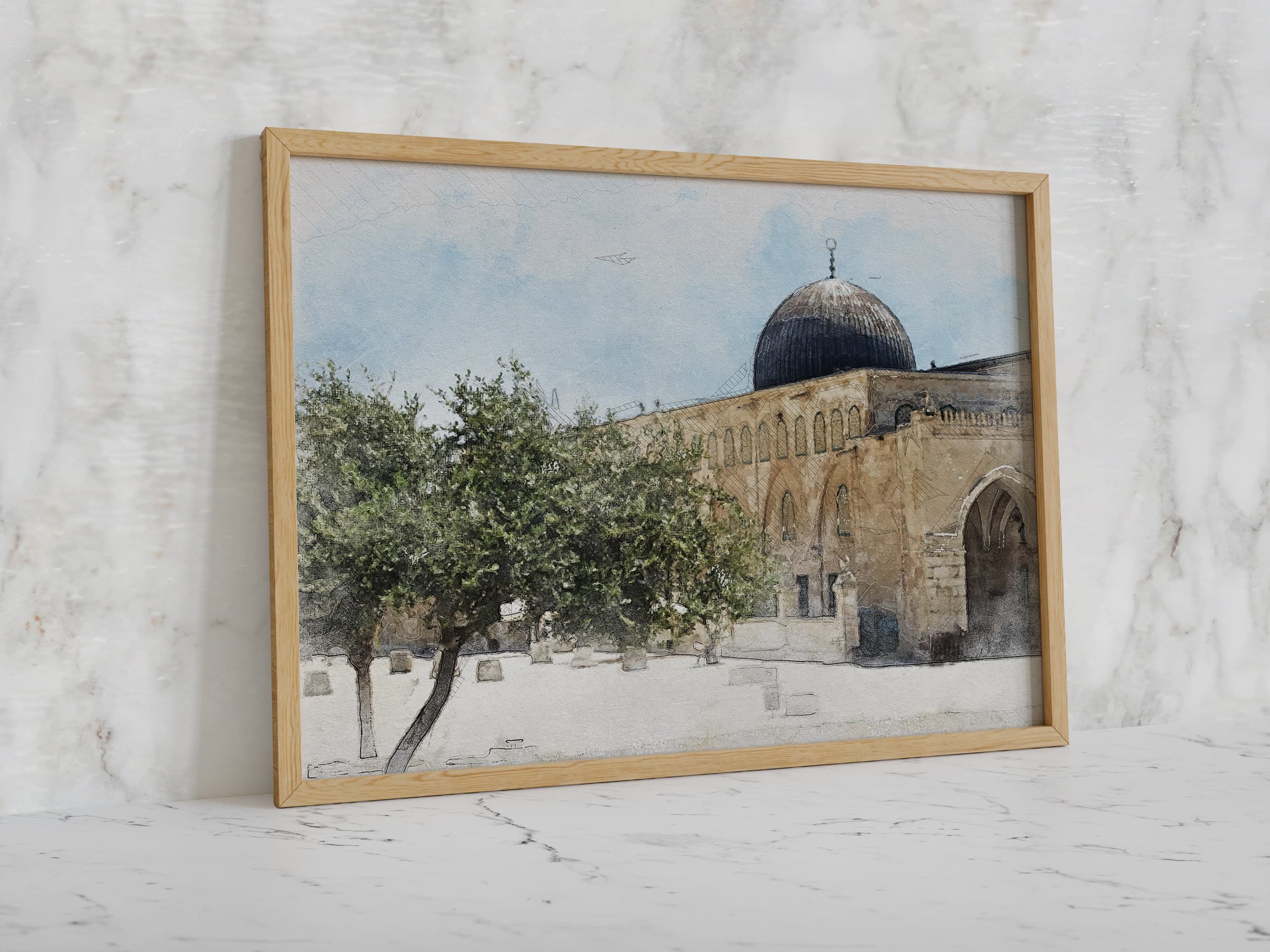AL AQSA MOSQUE: Palestine Wall Art | Al Quds - Islamic Home Decor - Muslim Gifts