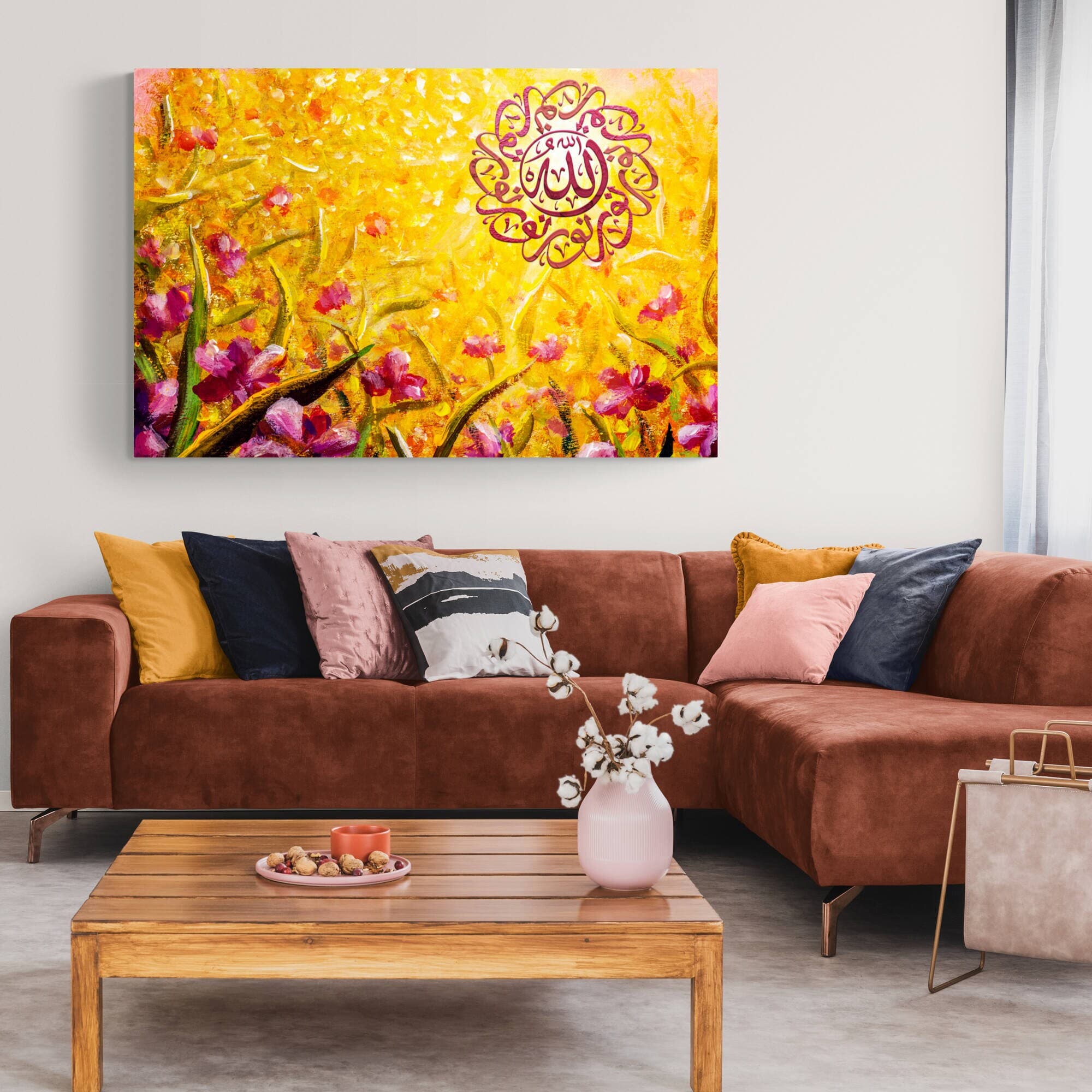 Allah Nur-Ayatun Nur-Modern Islamic Art-Thuluth-Giclée Fine Art Print - image 3