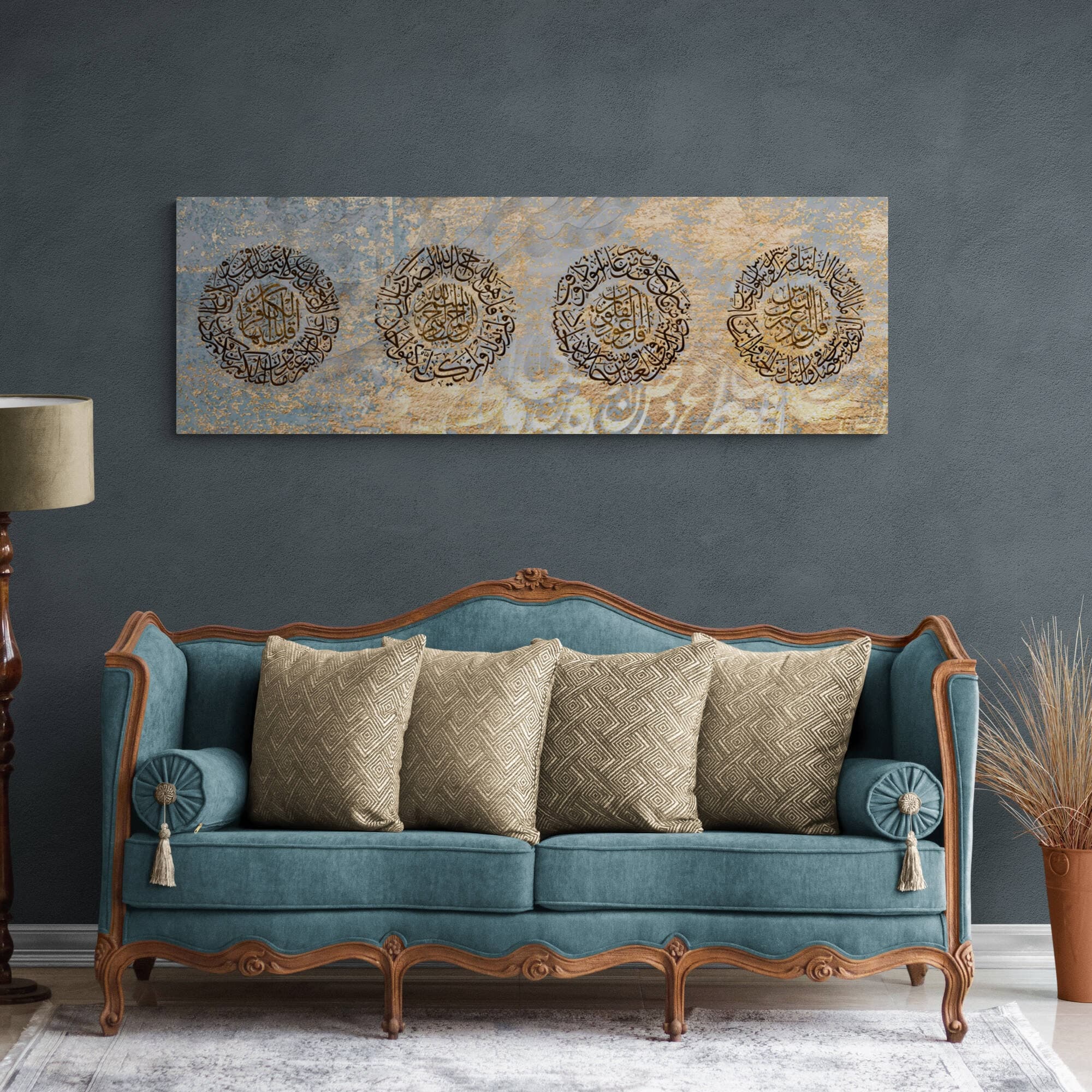 4 Quls Islamic Wall Art-Original Arabic Calligraphy-Printed on Canvas-Ready to hang - image 5