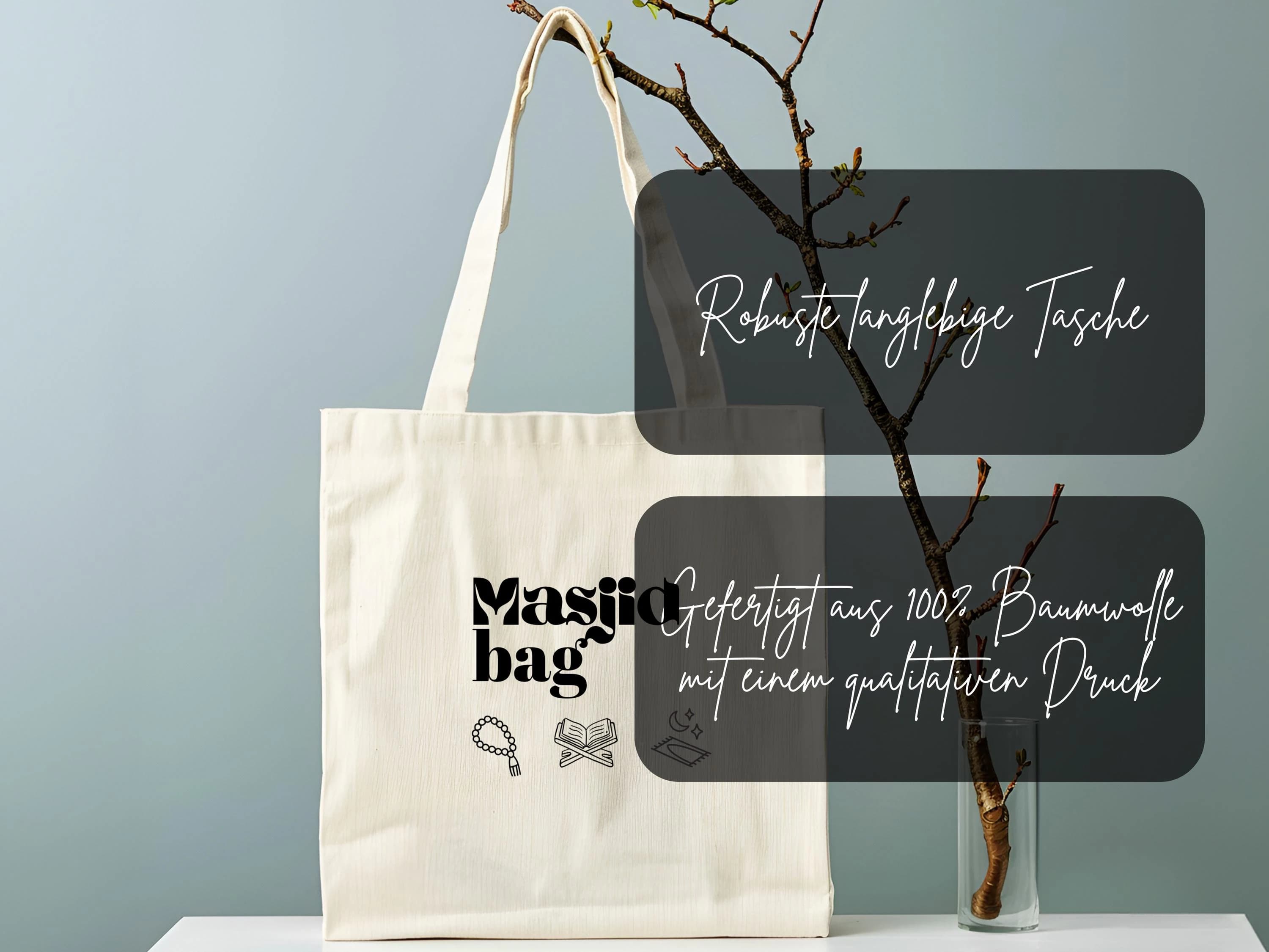 Masjid Tasche aus Baumwolle mit Icons (Tasbih, Koran, Gebetsteppich) - image 2