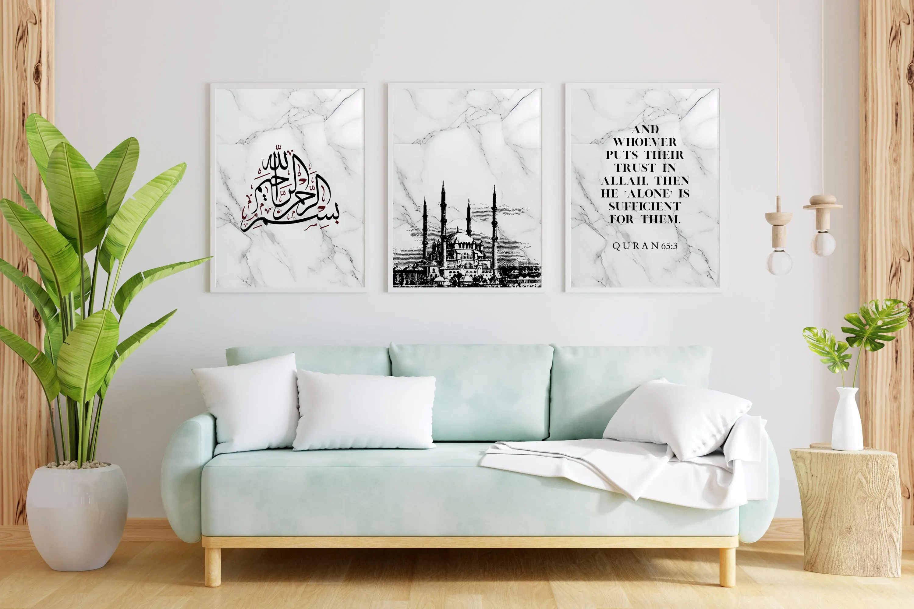 Islamisches Posterset Sabr Shukr Love - islamisches Geschenk für beste Freunde zum Umzug - image 5