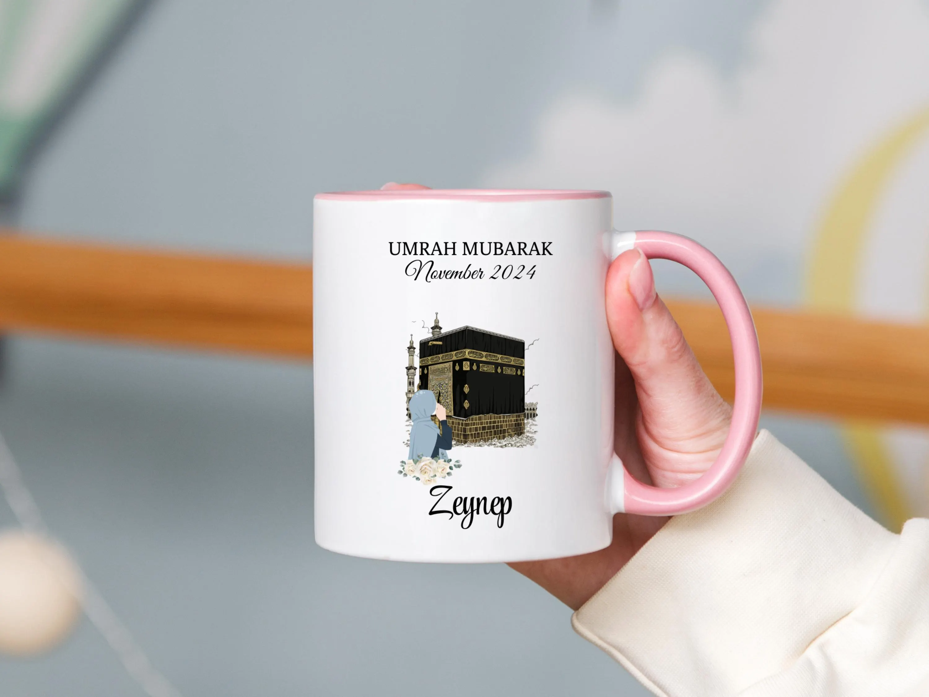 Umrah Mubarak Tasse für Frauen, Islamisches Geschenk für Umrah, Umrah Mubarak Geschenk, Tasse für Muslim, Pilgerfahrt Hac Umre Kupa - image 4