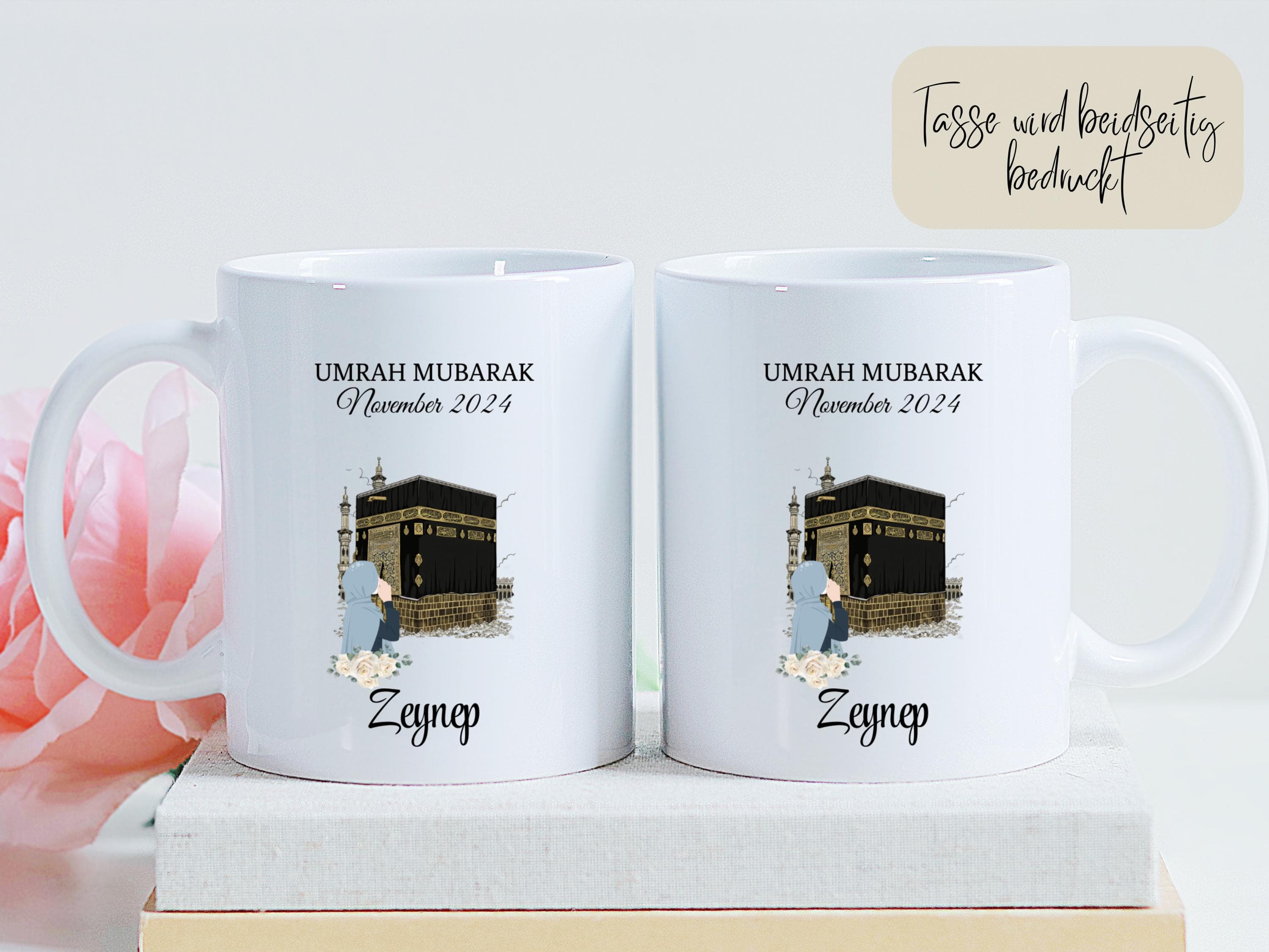 Umrah Mubarak Tasse für Frauen, Islamisches Geschenk für Umrah, Umrah Mubarak Geschenk, Tasse für Muslim, Pilgerfahrt Hac Umre Kupa