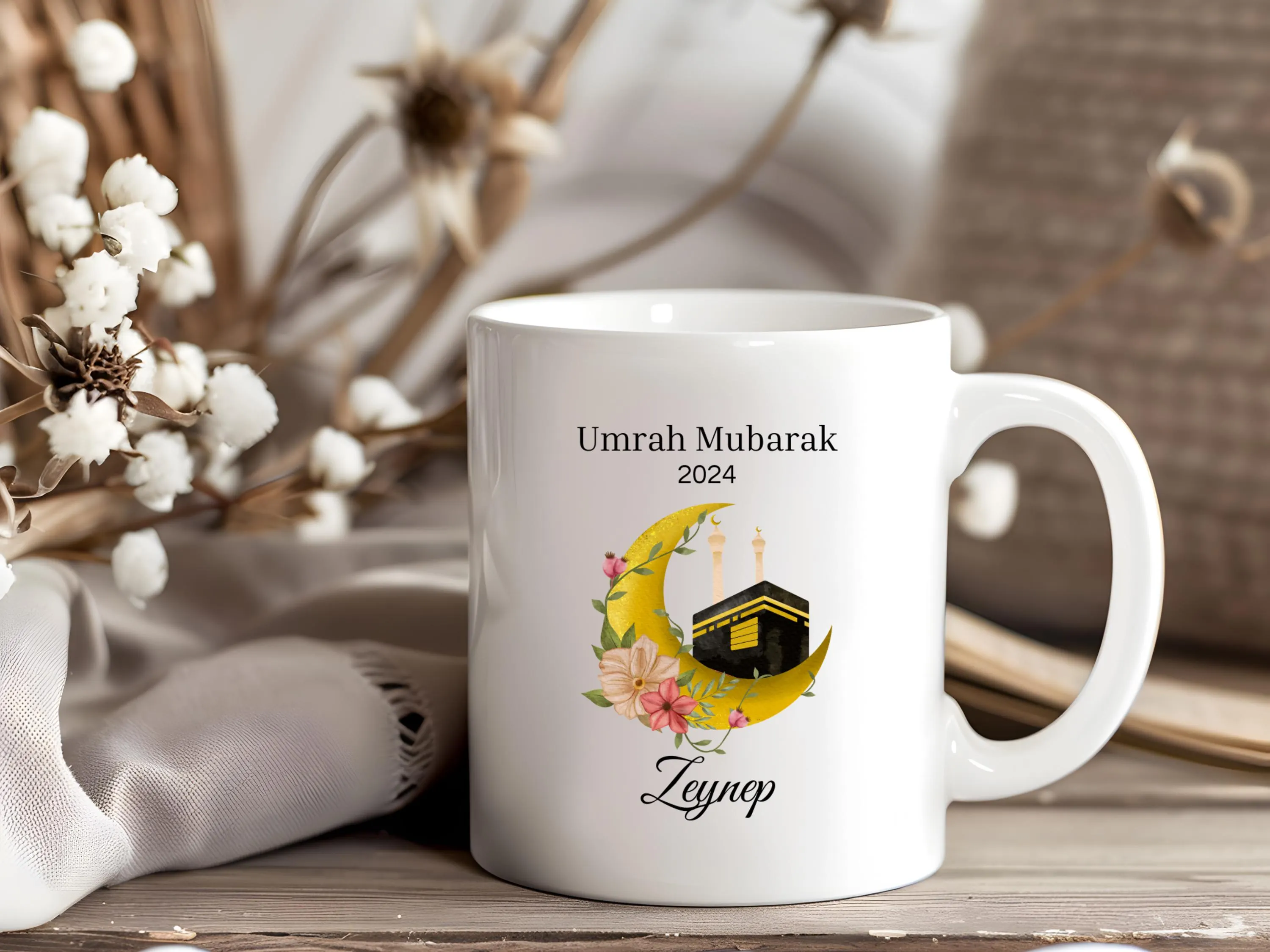 Umrah Tasse, Islamisches Geschenk für Umrah, Personalisierte Tasse für Umrah, Umre Bardagi, Kaaba Tasse, Kaaba Geschenk für Muslim - image 4