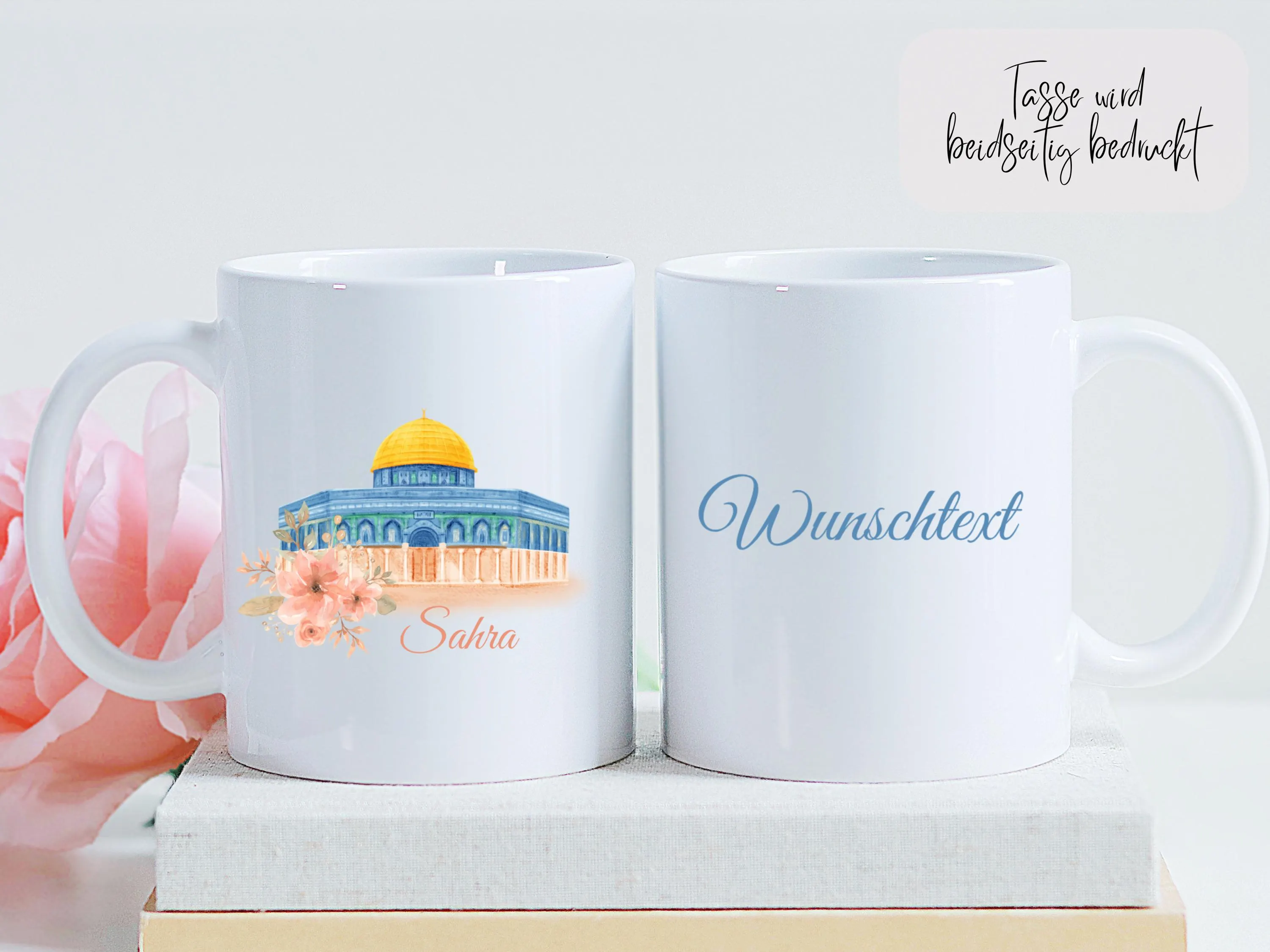 Palästina Tasse mit Name, Personalisierte Tasse für Muslime, Islamisches Geschenk, Umzugsgeschenk muslimische Freundin, Al Aqsa Tasse - image 4