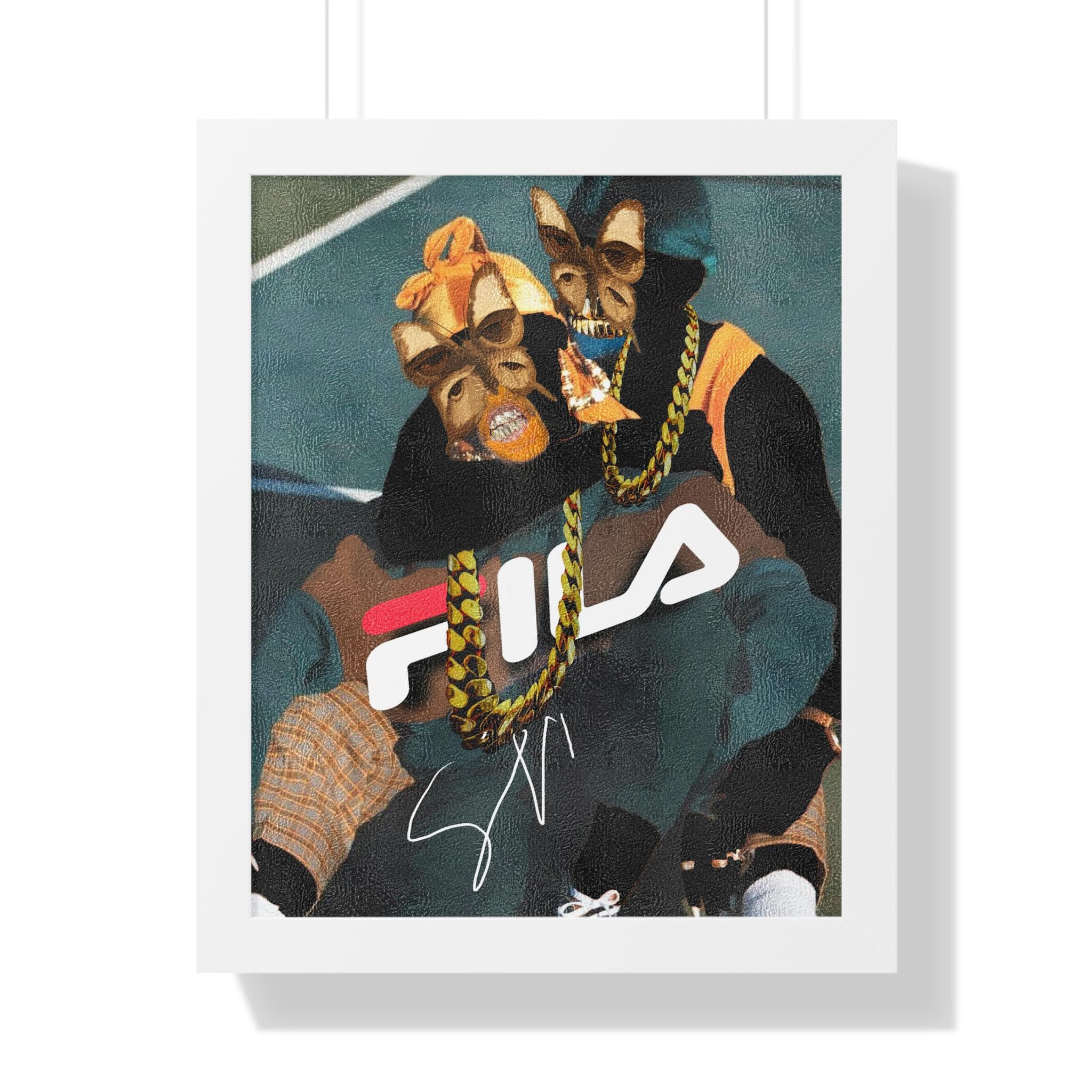 Mirror Me | Couples with Gold Chains Framed Vertical Poster | Retro Streetwear Art - image 4