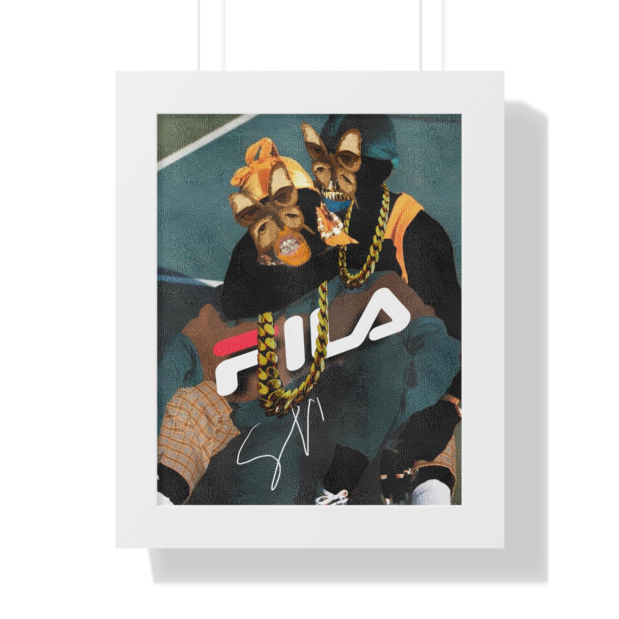 Mirror Me | Couples with Gold Chains Framed Vertical Poster | Retro Streetwear Art - image 3