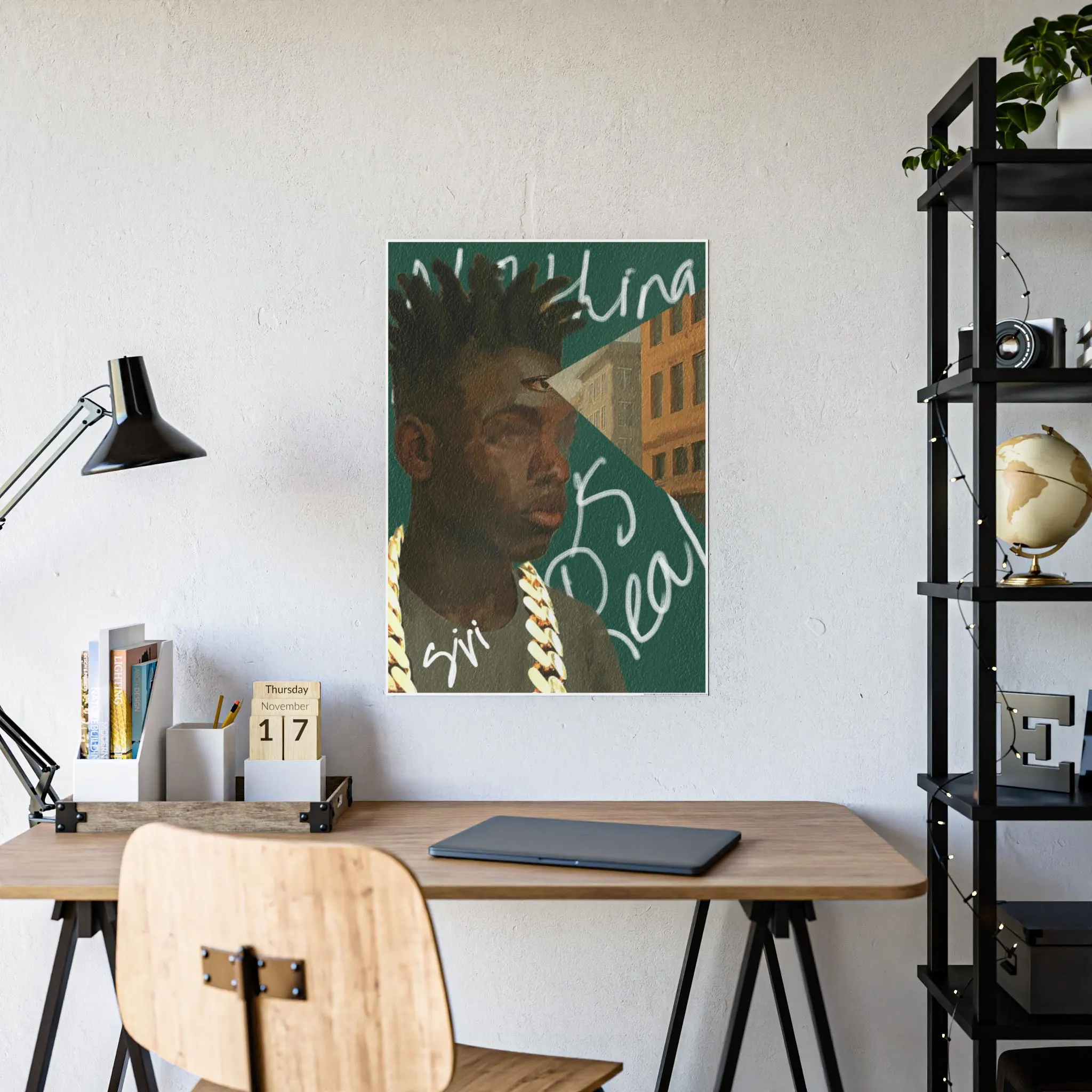 Nothing is Real | Urban Portrait Poster | Gloss Poster, Illustrated Black Man, Street Art Print - image 3
