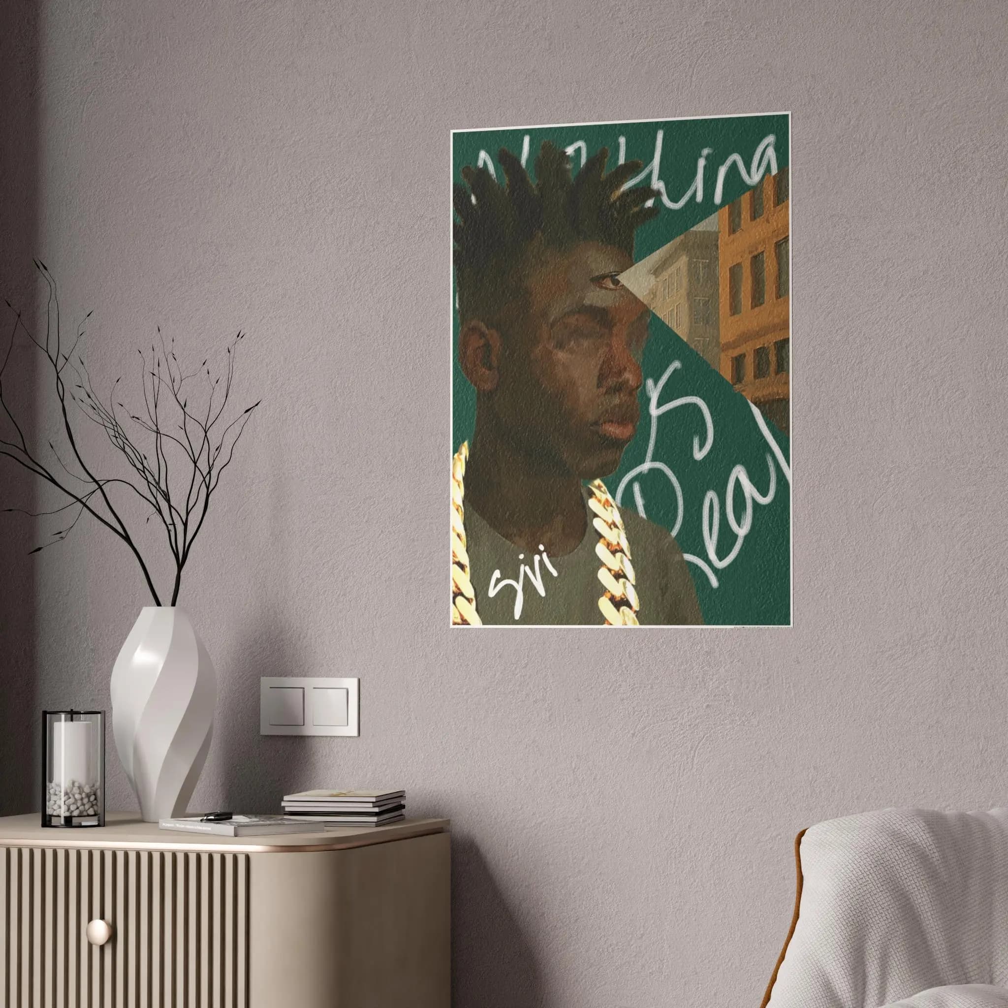 Nothing is Real | Urban Portrait Poster | Gloss Poster, Illustrated Black Man, Street Art Print - image 4
