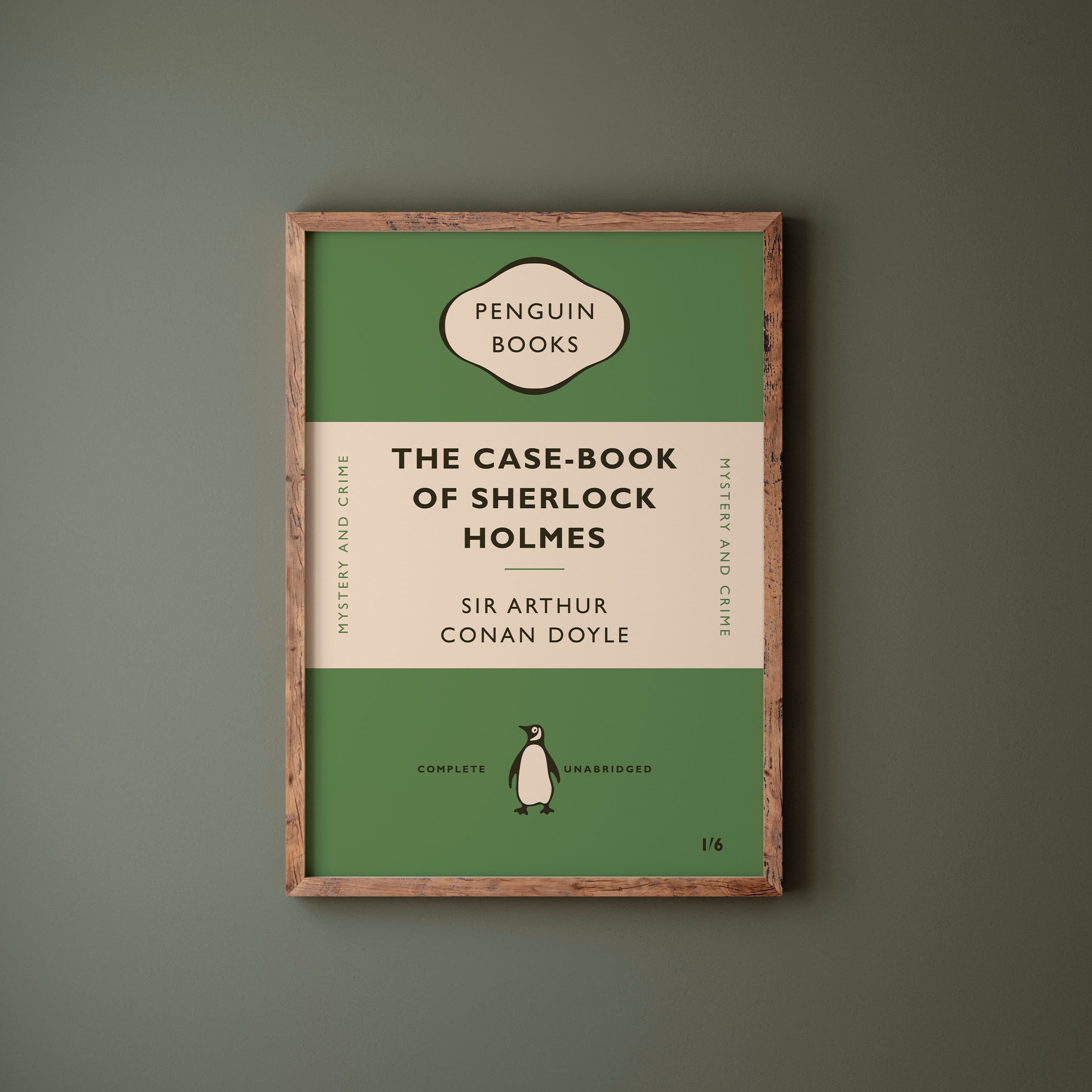 Penguin Books Print: Sherlock Holmes Cover Art, Retro Home Decor