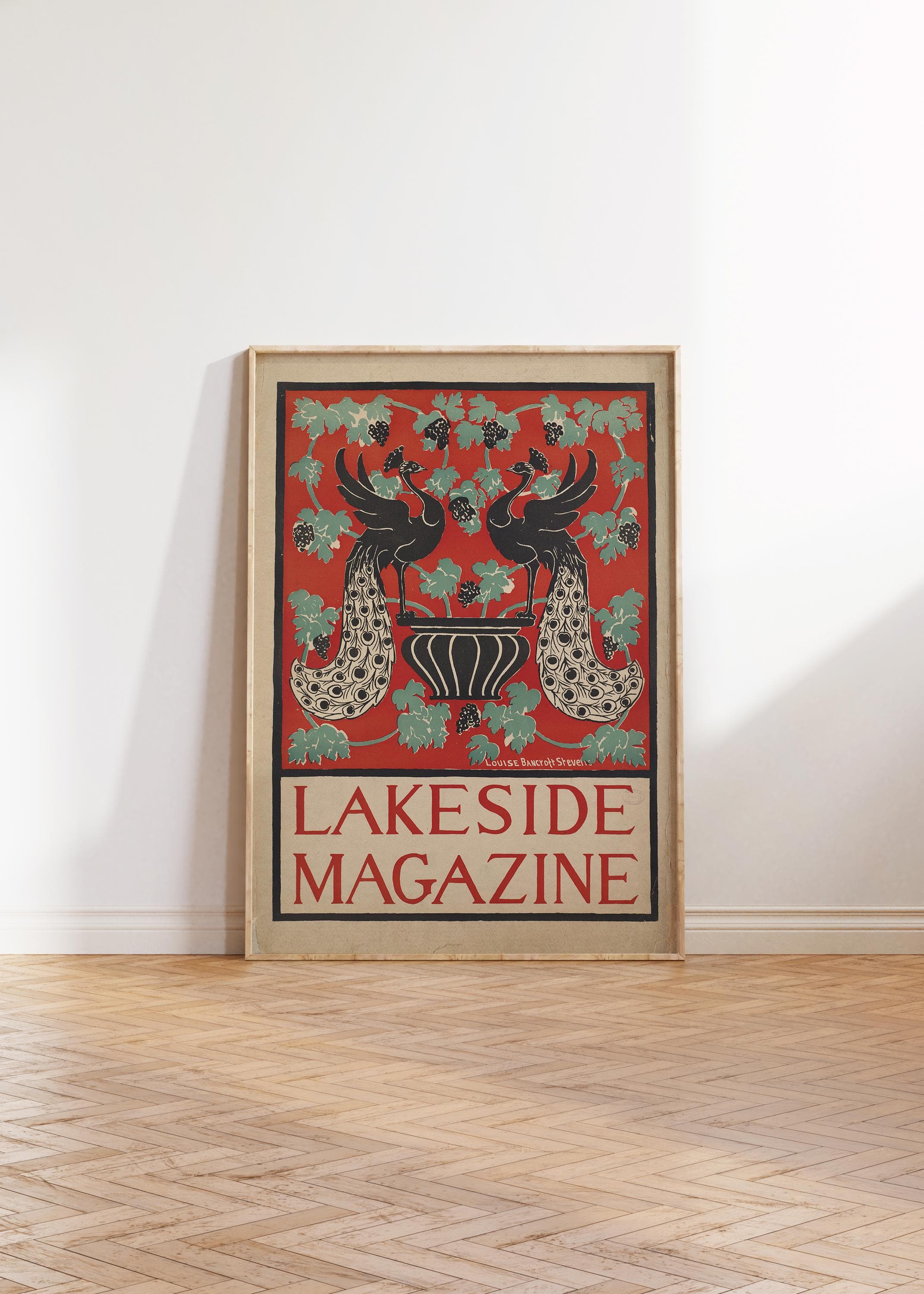 Vintage Peacock Lakeside Magazine Cover Art Print - image 3