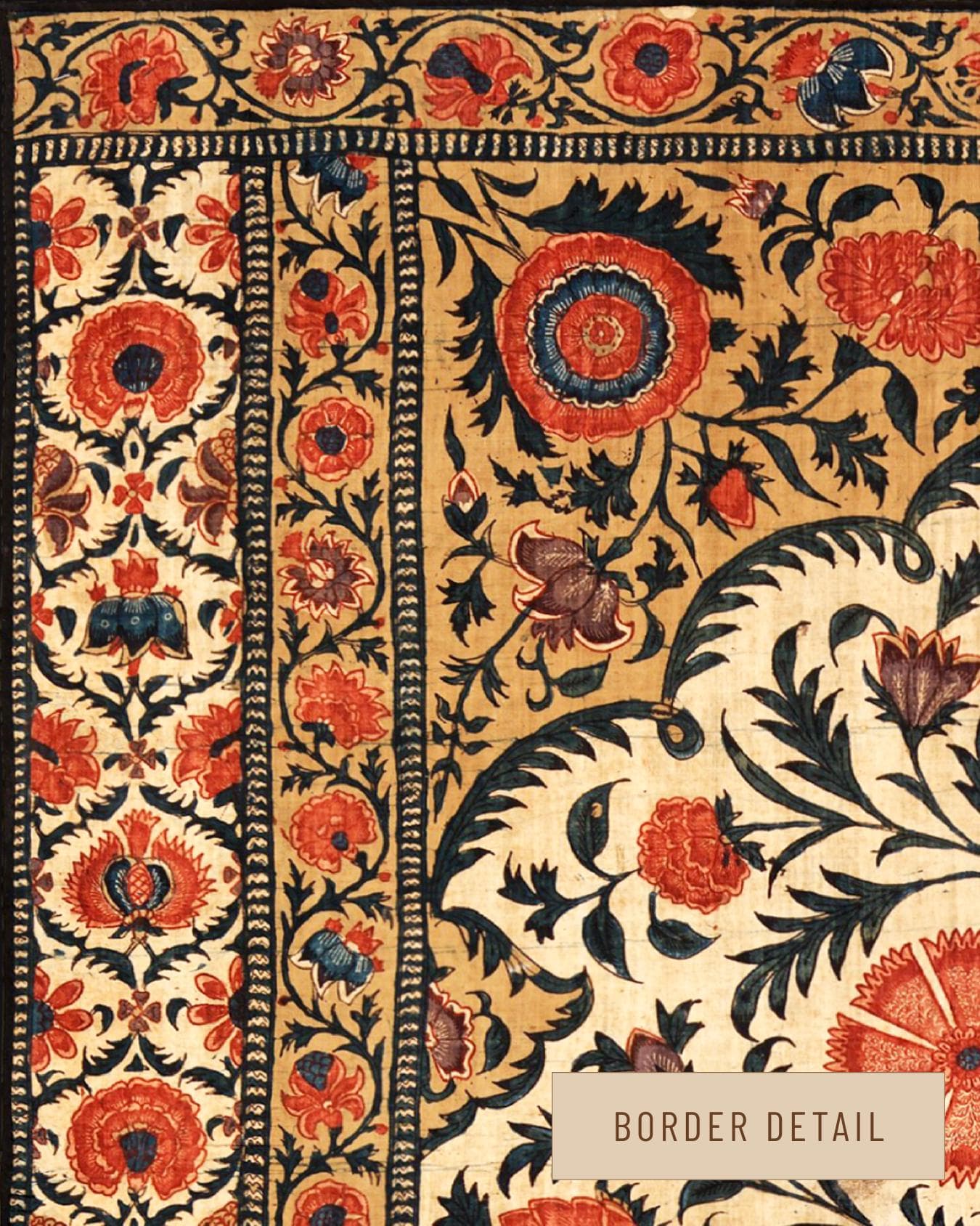 Mughal Floral Art Print: Vintage Indian Textile Wall Decor - image 5