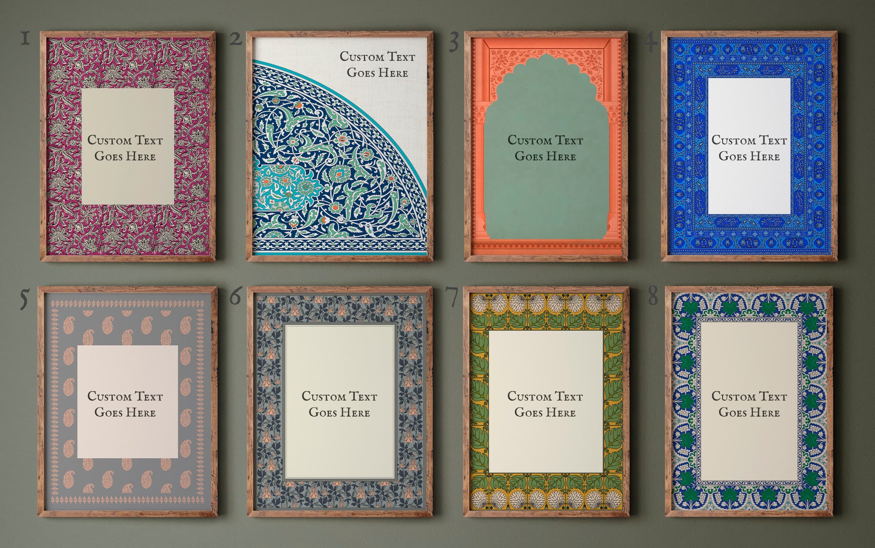 Custom Quote Wall Art Print: Patterned Home Decor (Frame Not Included)