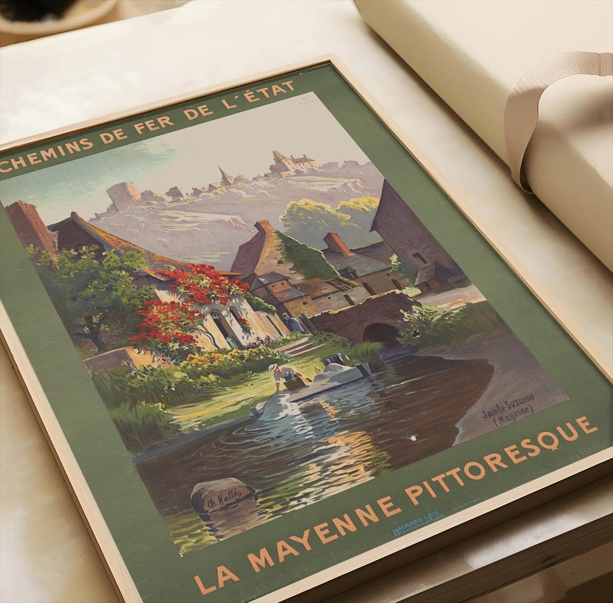 Vintage French Travel Poster: La Mayenne Pittoresque, 1920s Art