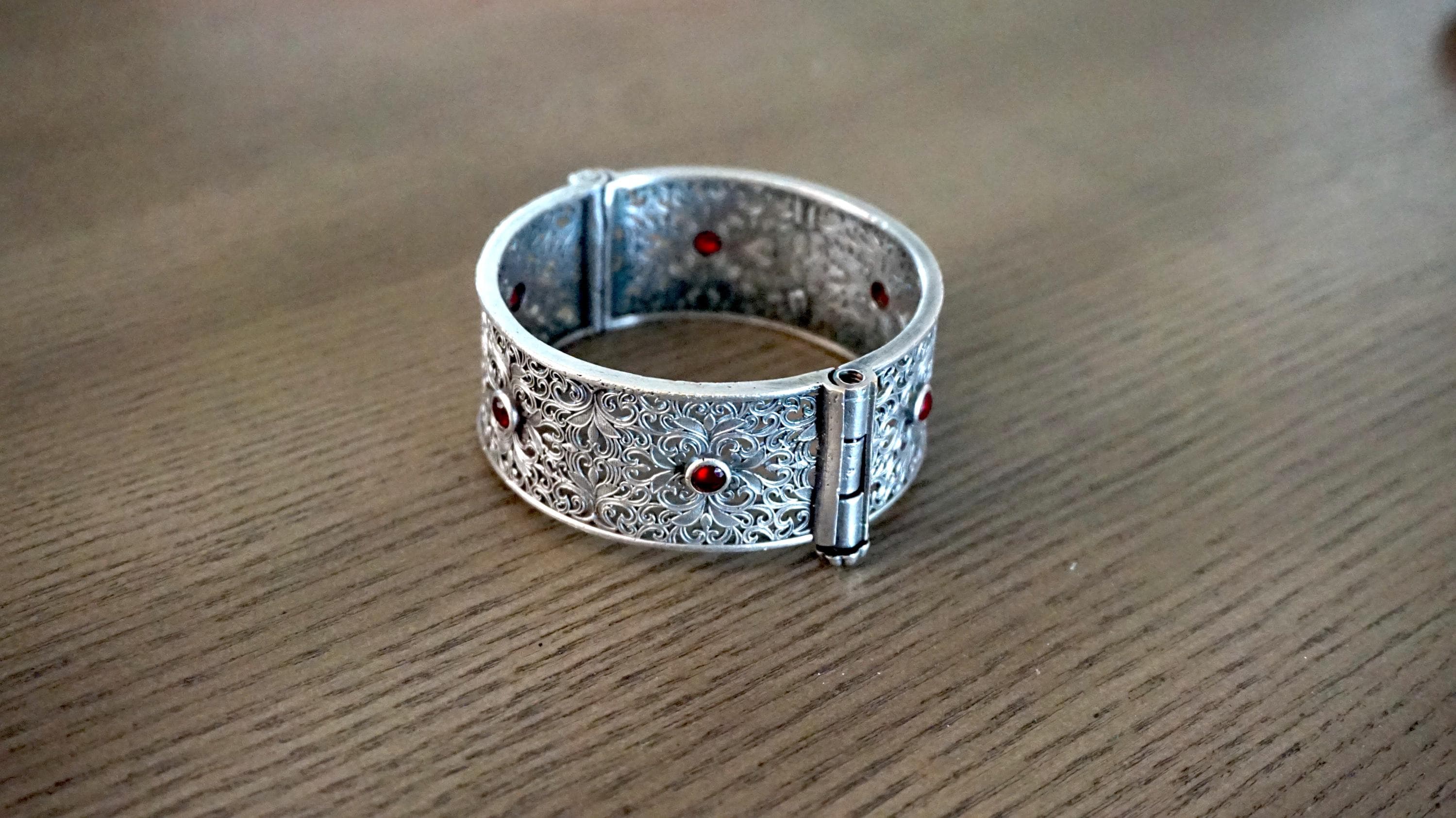 Oxidized Bangles / Openable kada / Silver look alike kada / Oxidized Indian jewelry / German Silver Bangle / Ethnic bangle / Gypsy bangle - image 3