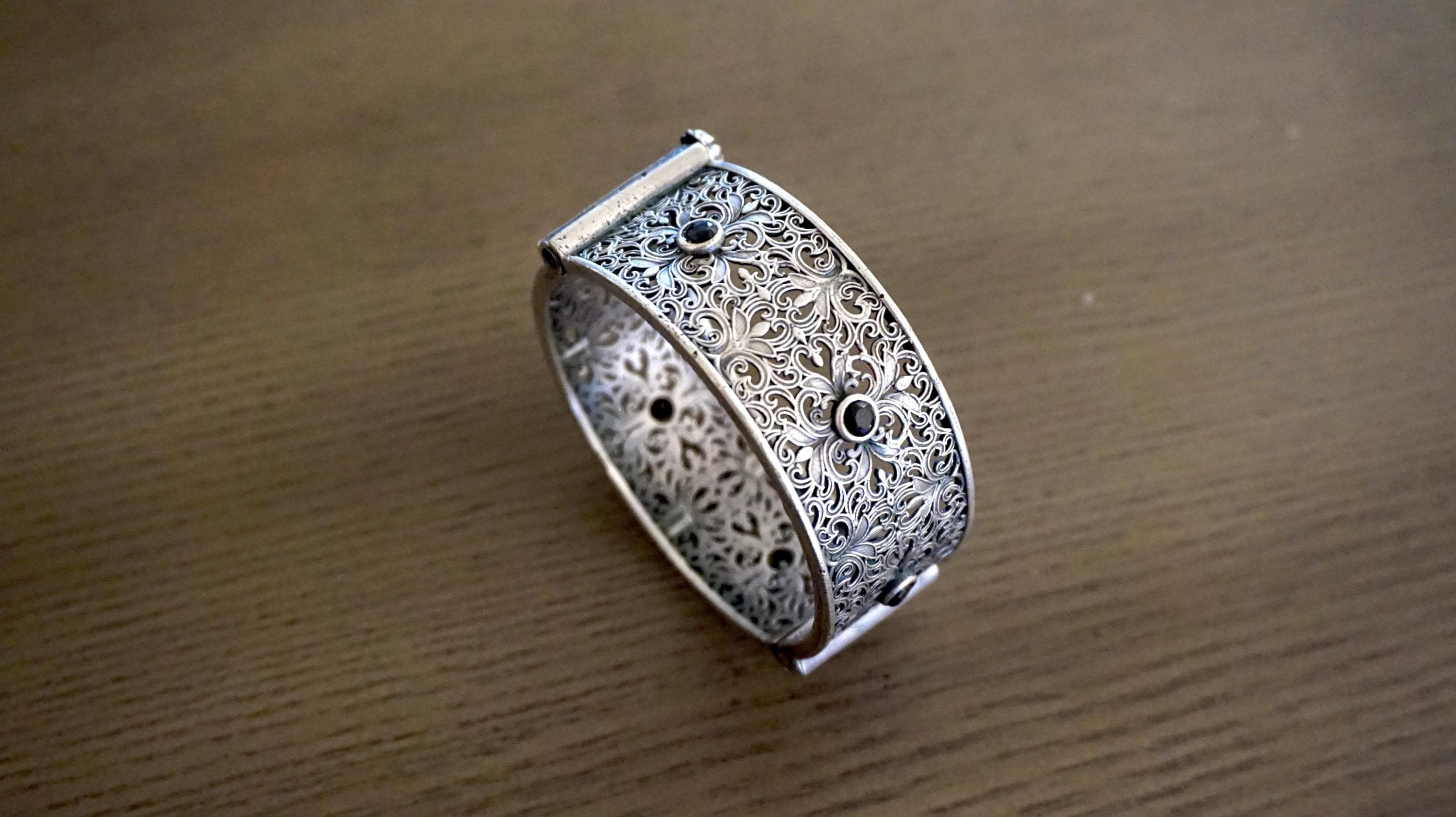 Oxidized Bangles / Openable kada / Silver look alike kada / Oxidized Indian jewelry / German Silver Bangle / Ethnic bangle / Gypsy bangle