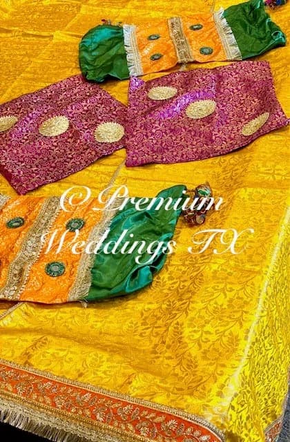 Banarsi Fabric Spreader: Haldi/Mehndi Ceremony Decor - image 4