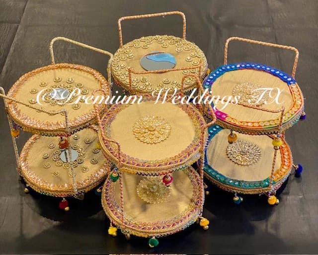 Handmade Decorative Cart: Indian Wedding Centerpiece Decor (10x8")