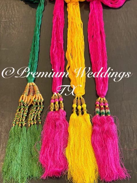 Colorful Tassel Paranda: Punjabi Hair Braid Accessory - 1Ct