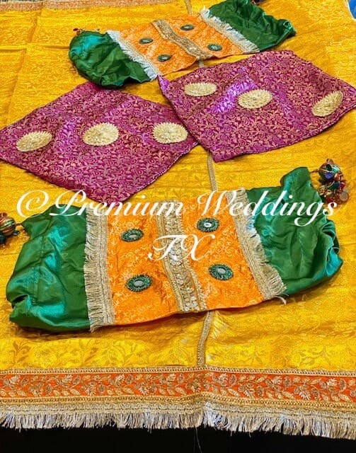 Banarsi Fabric Spreader: Haldi/Mehndi Ceremony Decor - image 5