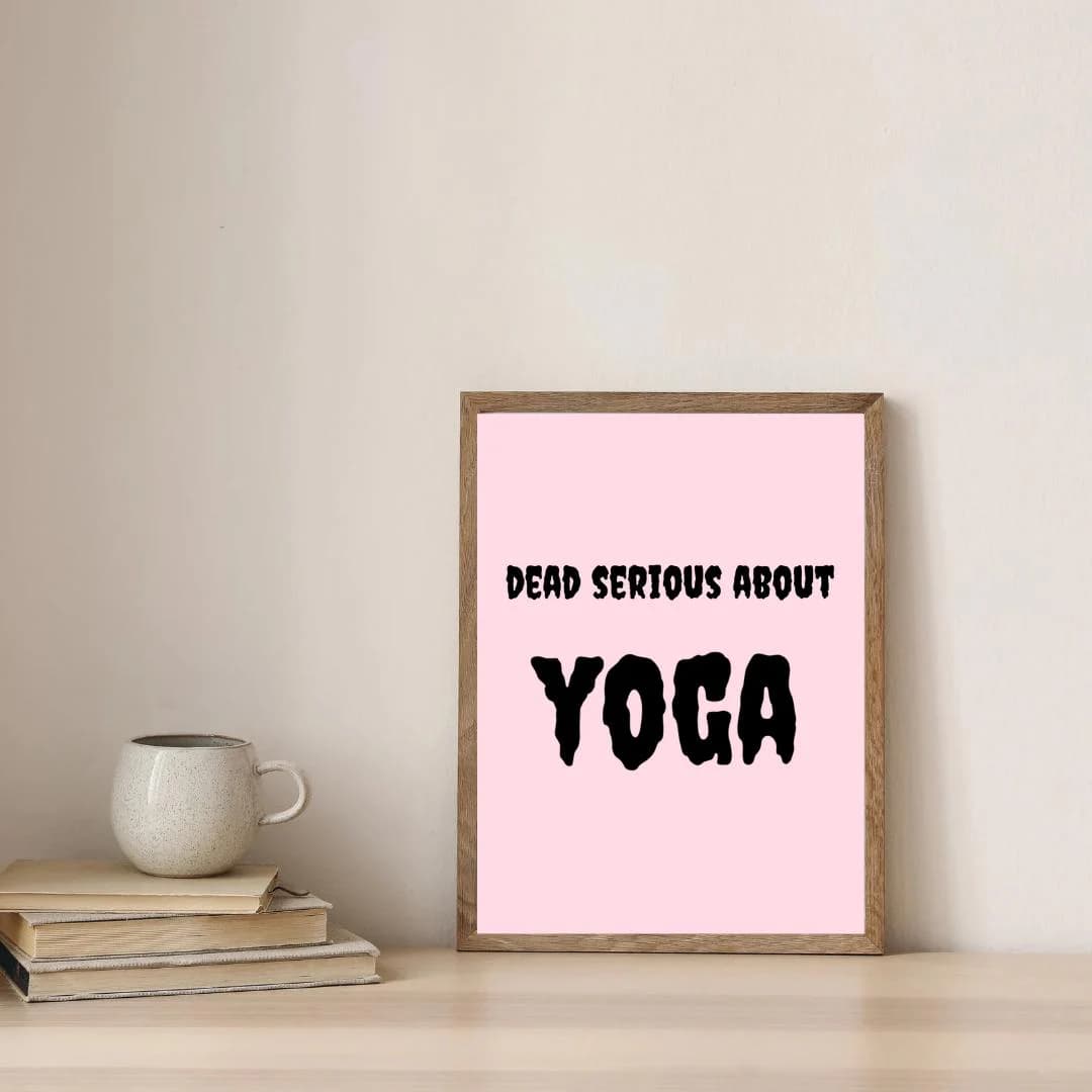 Pink Skeleton Yoga Print Set | Girly Halloween Decor (Digital Download) - image 5