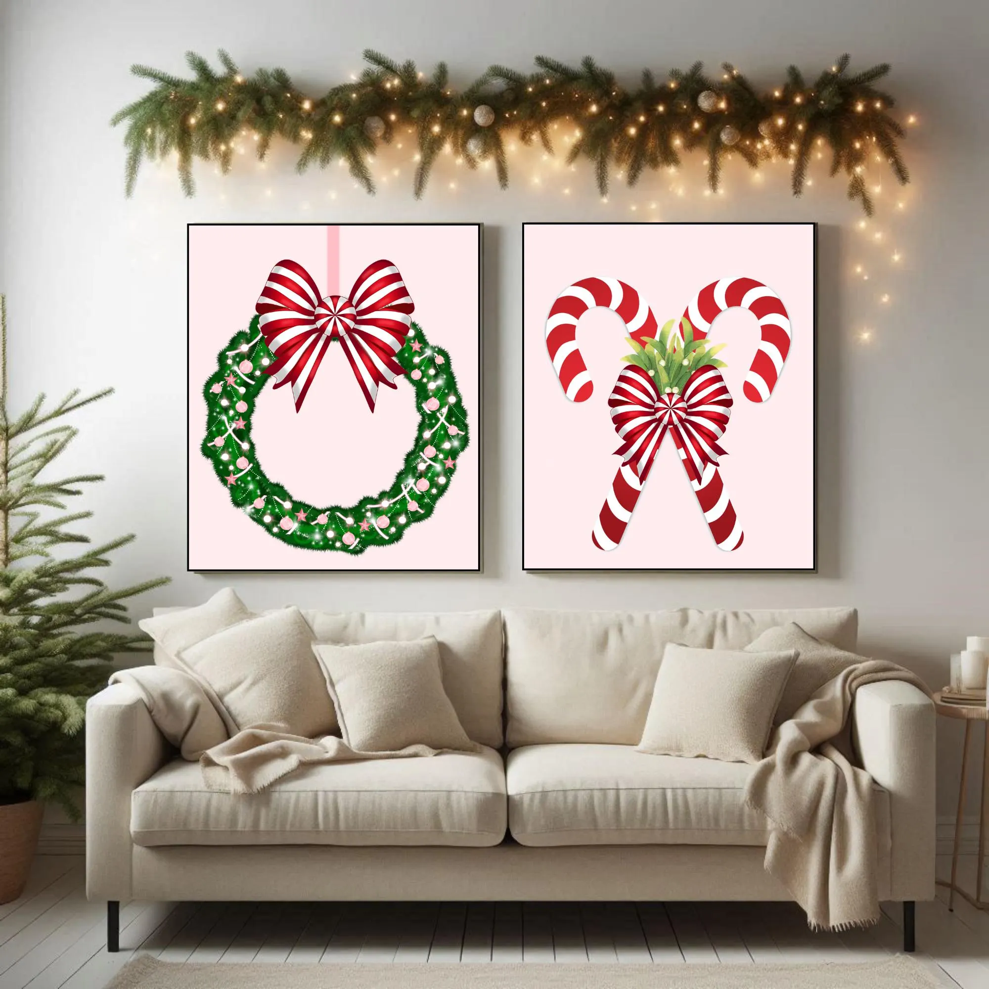 Coquette Christmas Bow Art Print Set – Holiday Wall Decor (Digital Prints) - image 5