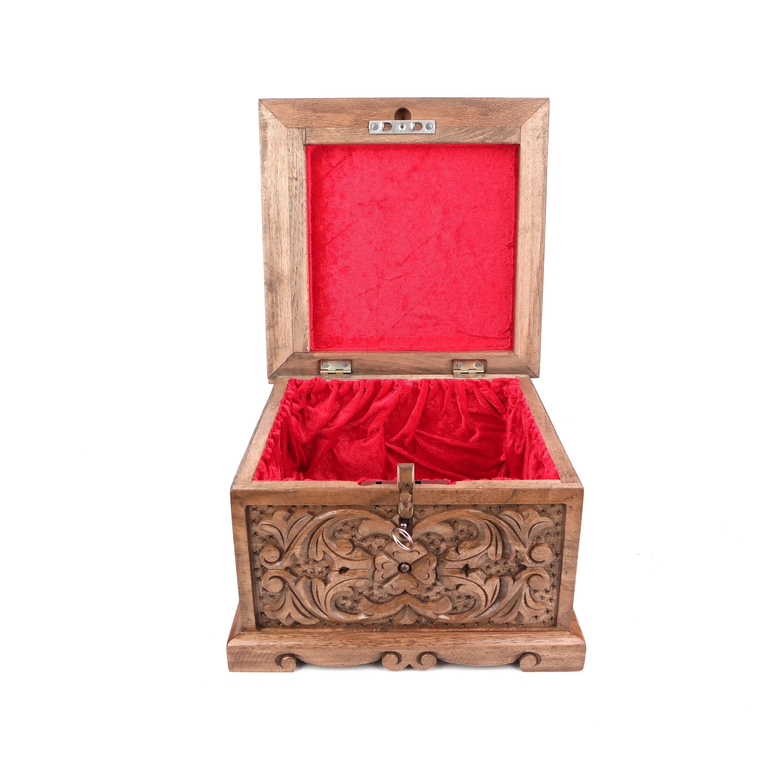 Walnut Puzzle Box with Secret Key: Wooden Jewelry Box - image 4
