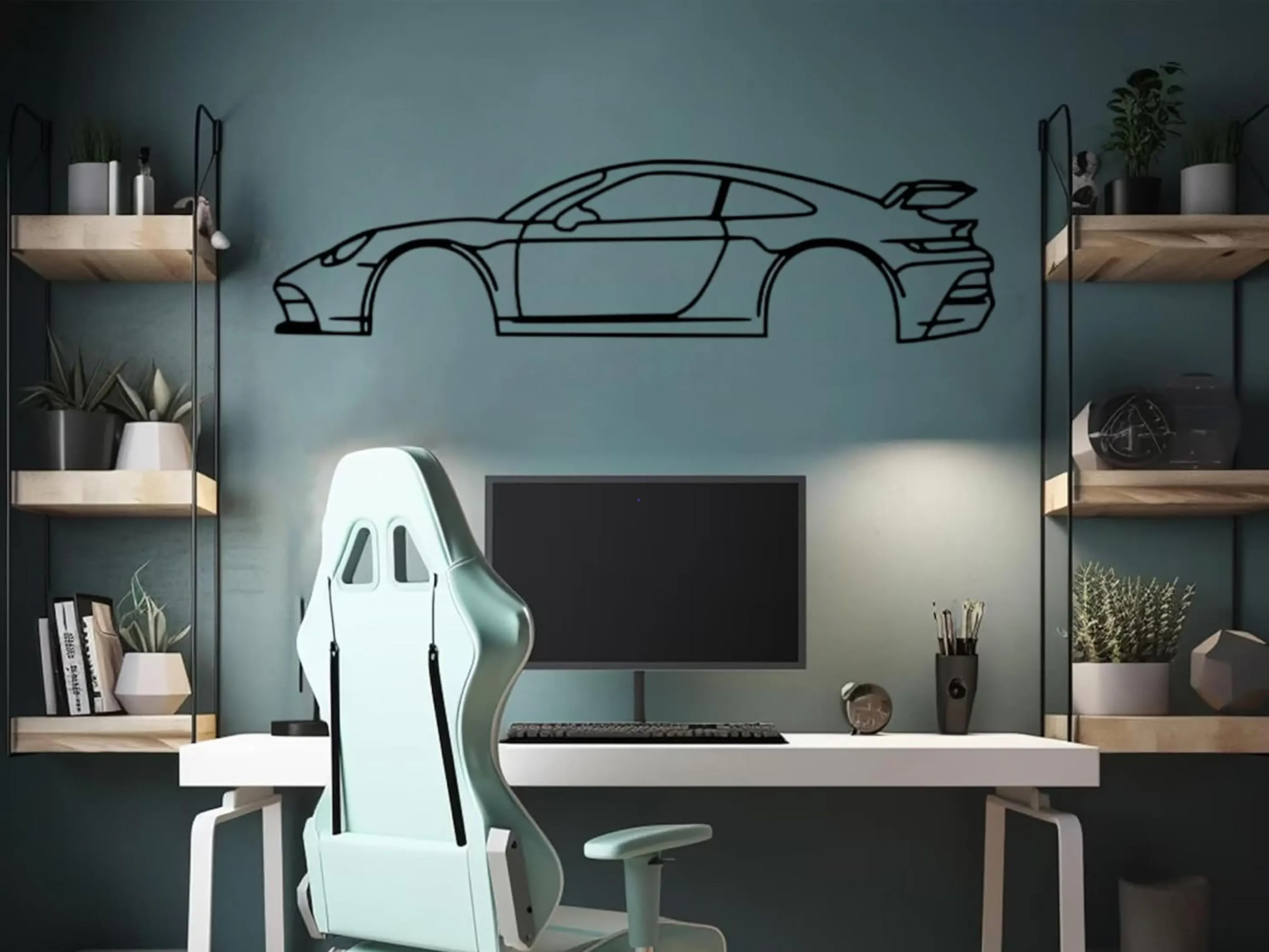 Sports Car Metal Wall Decor, Kid’s Room Decor, Gift for Kids, Birthday Gift, Car Silhouette,Metal Car Wall Art,Metal Home Art,Christmas Gift - image 5