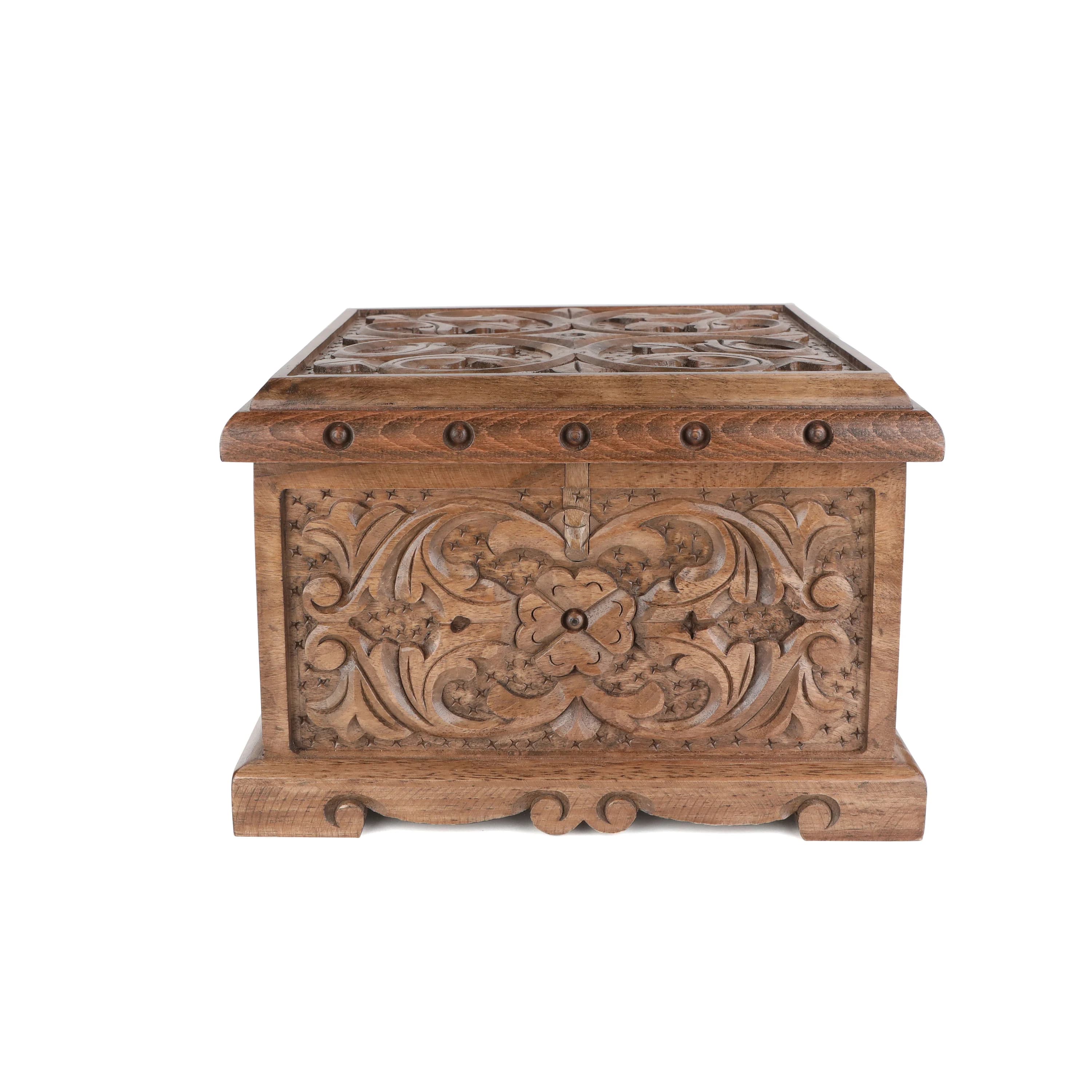 Walnut Puzzle Box with Secret Key: Wooden Jewelry Box - image 3