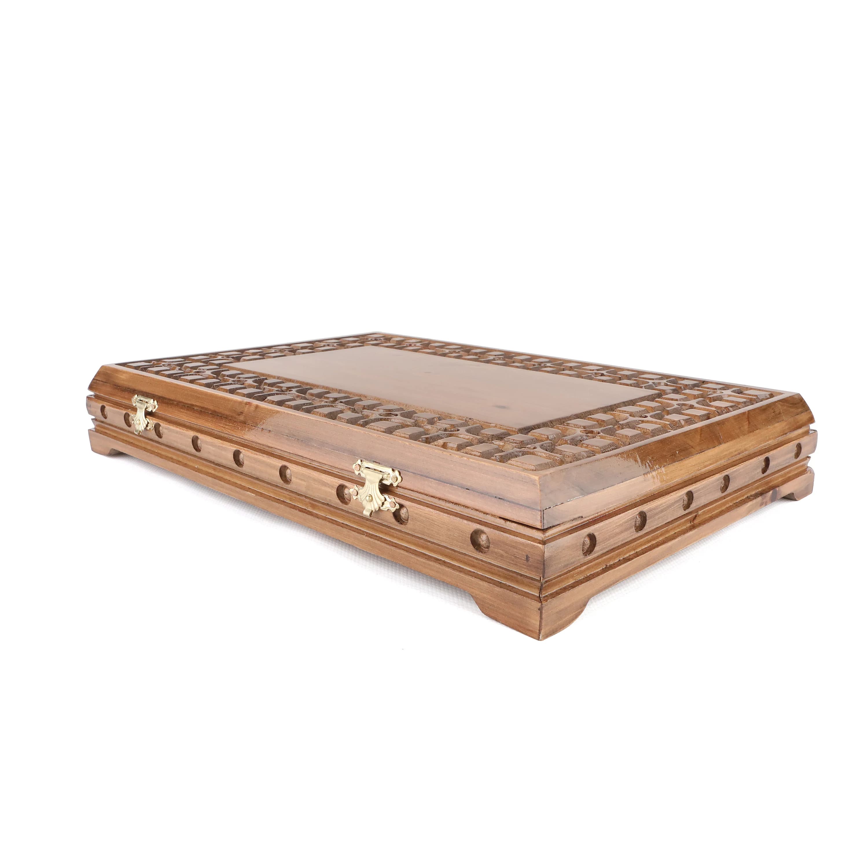 Ten Slot Walnut Jewelry Box: Ring, Bracelet, Necklace Storage - image 5