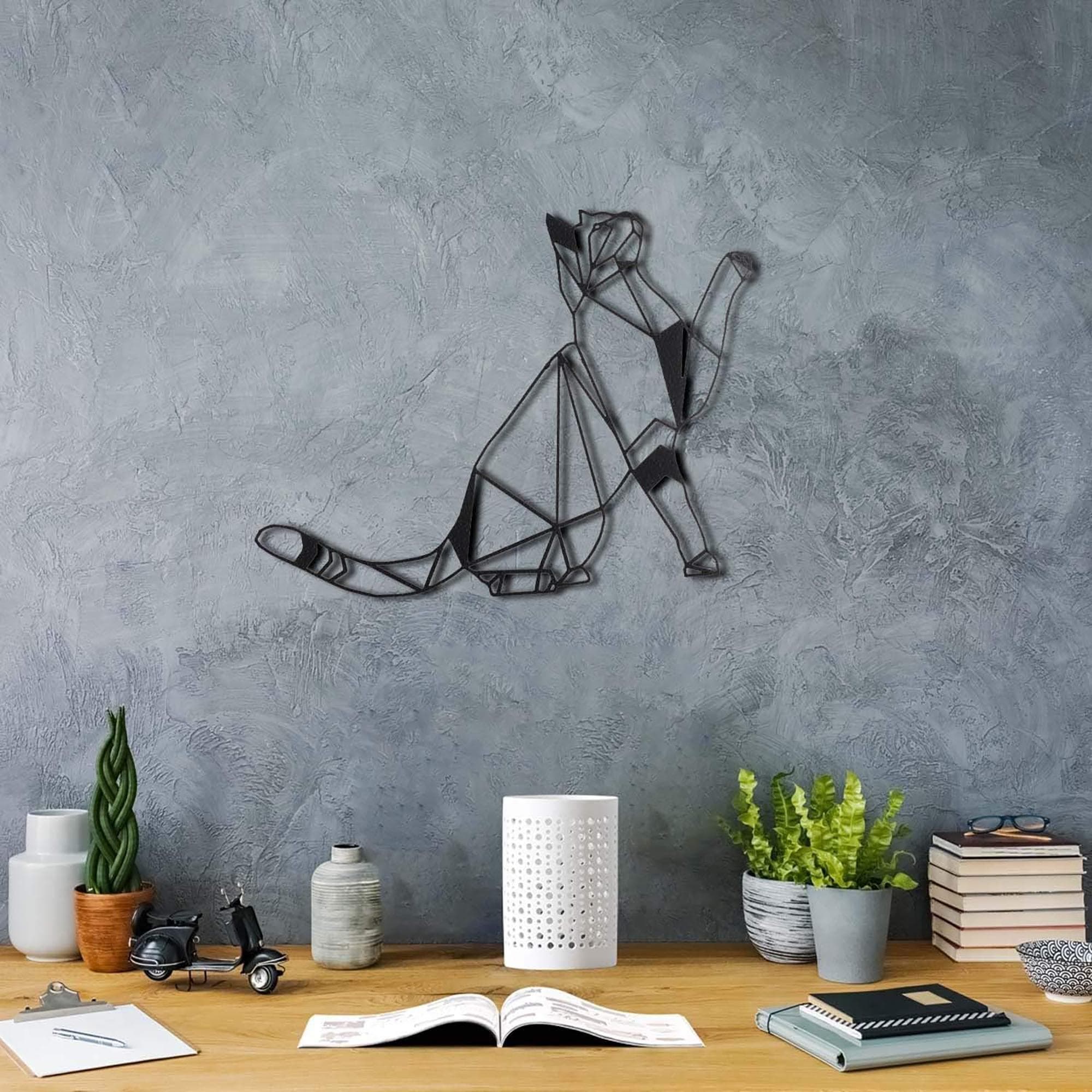 Metal Cat Wall Decor, Kid’s Room Decor, Animal Silhouette,Birthday Gift - image 3