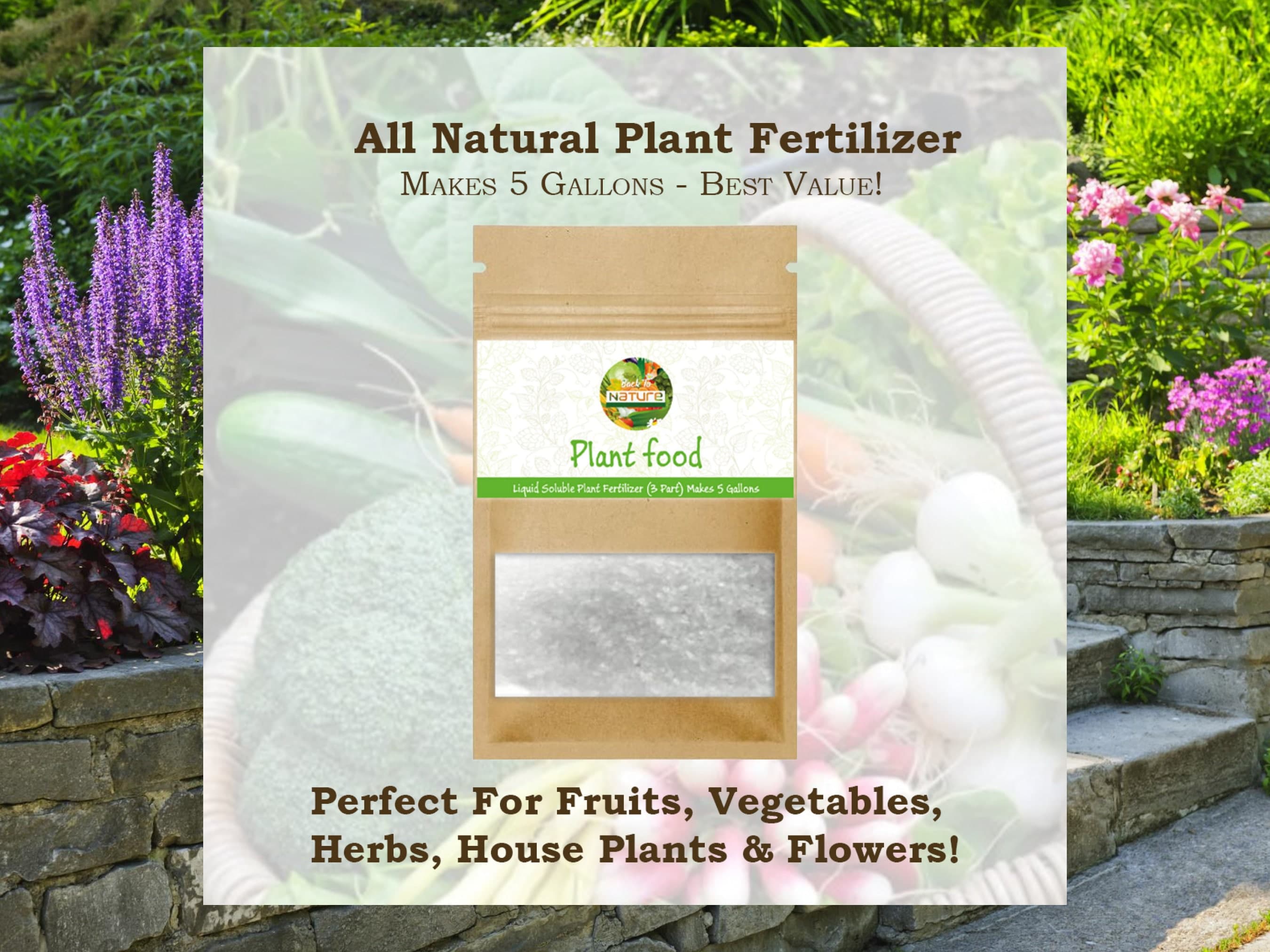 Plant Food - Liquid Soluble & All Natural - Grow Your Own Abundance Of Food At Home With Our Incredible Plant Food