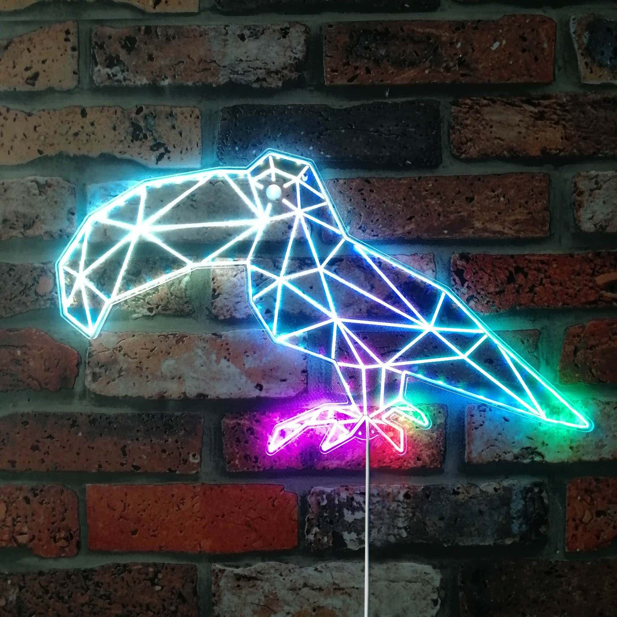 Toucan Geometric Animal RGB Dynamic Glam LED Sign Cut-to-Edge Shape -Smart 3D Wall Decoration - Multicolor Dynamic Lighting st06-fnd-i0021-c - image 3