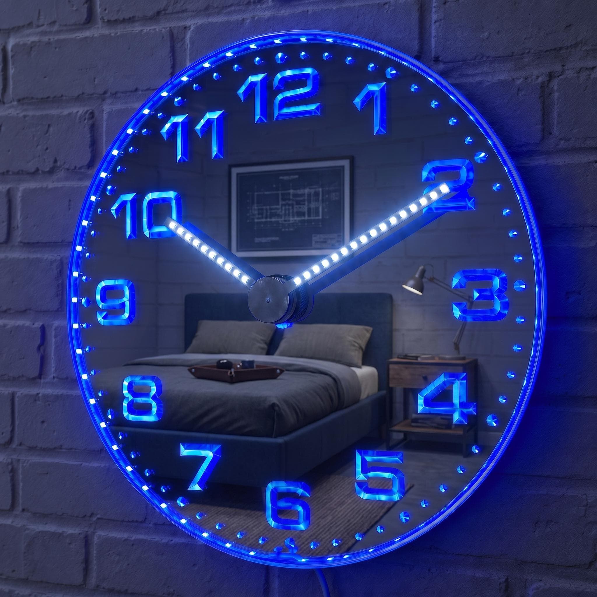 GlowHands Smart LED Wall Clock, Continuous Illuminated Hands, RGB App Control, Modern Aesthetic Room Decor, Cool Tech Gift - image 3