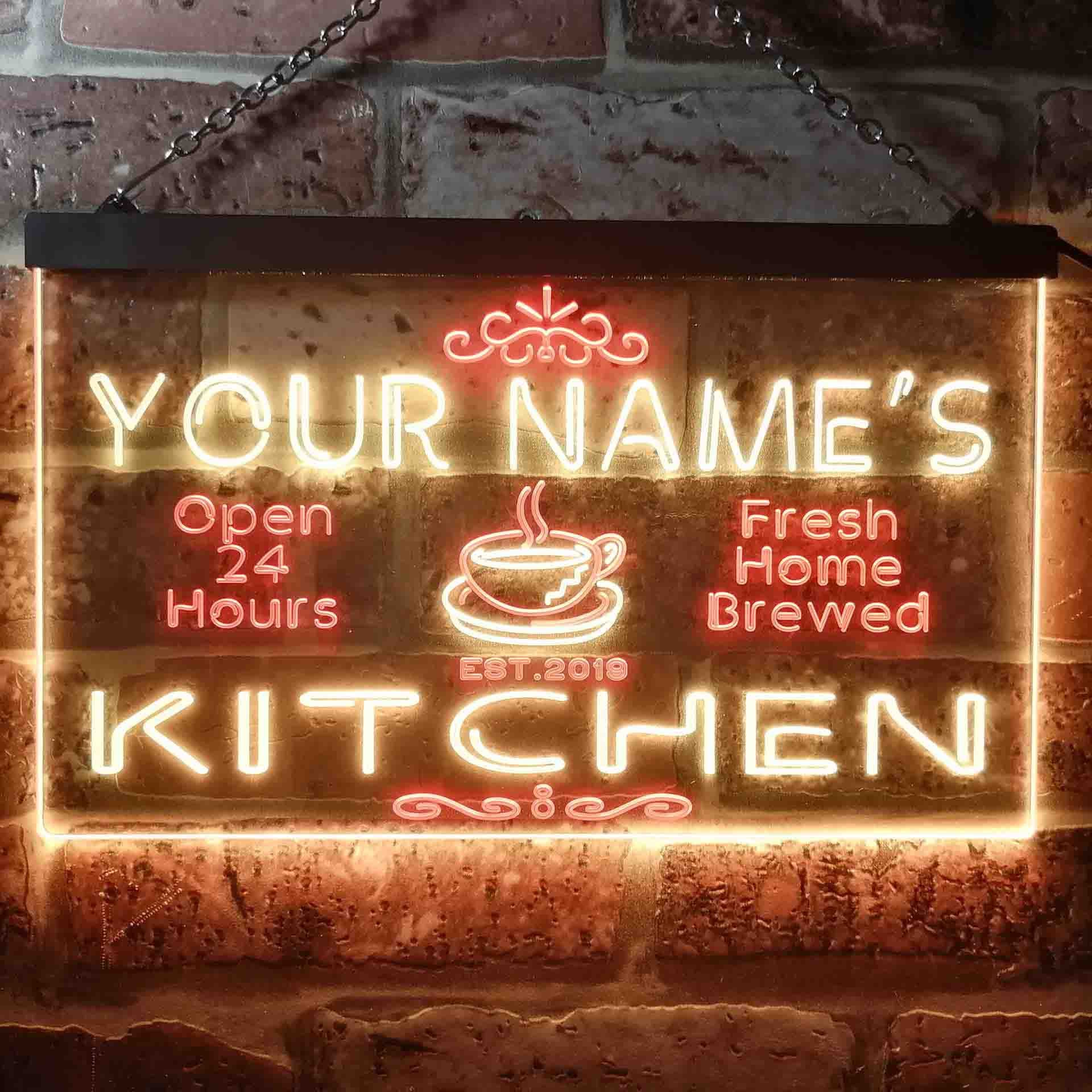 Red and Yellow ADVPRO Kitchen Led Neon Sign