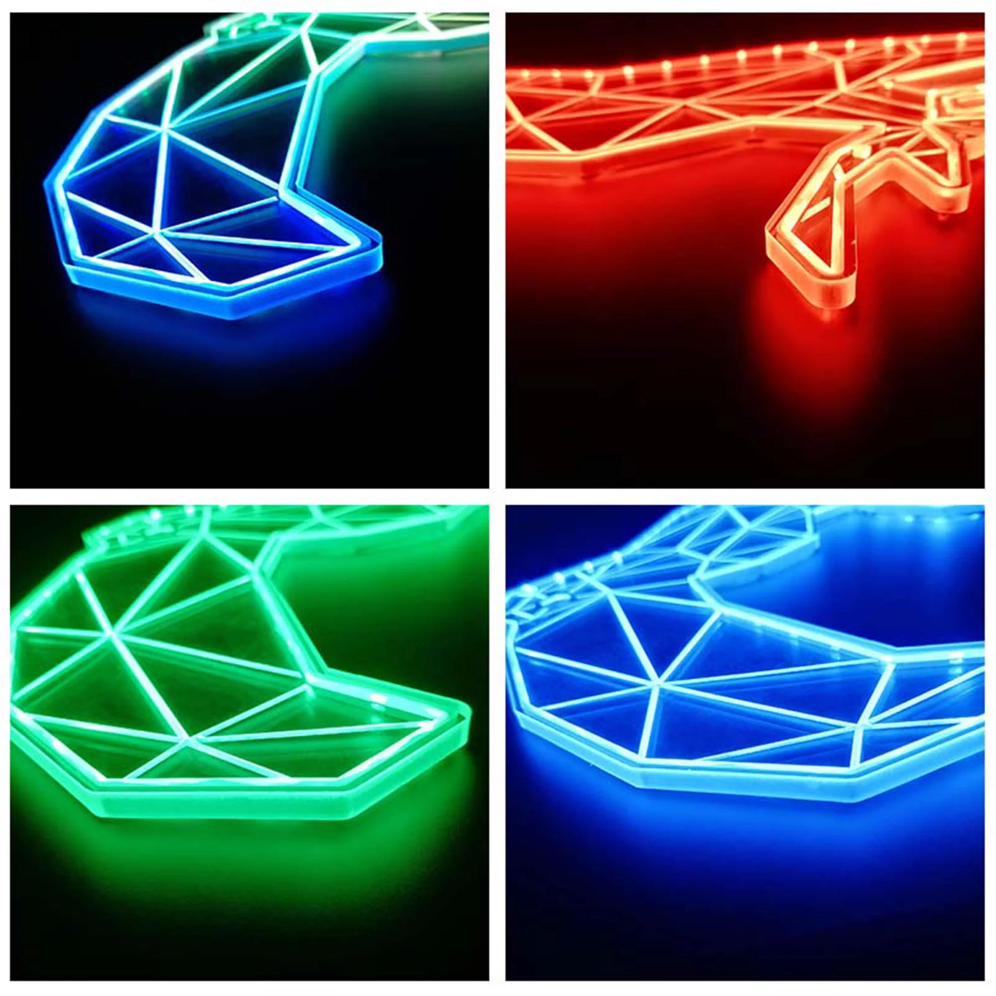 Toucan Geometric Animal RGB Dynamic Glam LED Sign Cut-to-Edge Shape -Smart 3D Wall Decoration - Multicolor Dynamic Lighting st06-fnd-i0021-c - image 5