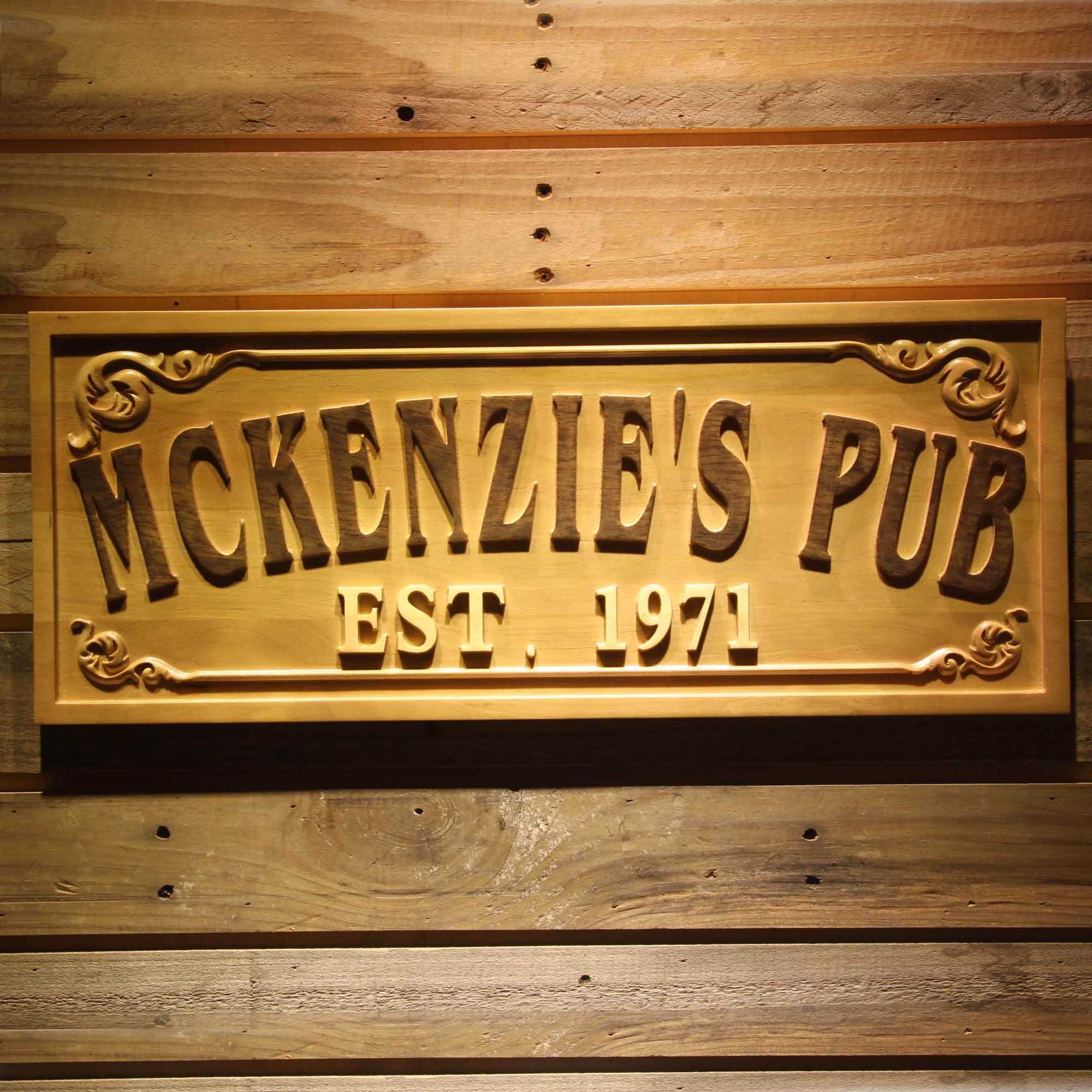 wpa0353 Name Personalized PUB Bar Decoration Home Bar Gifts Wood Engraved Wooden Sign - image 3
