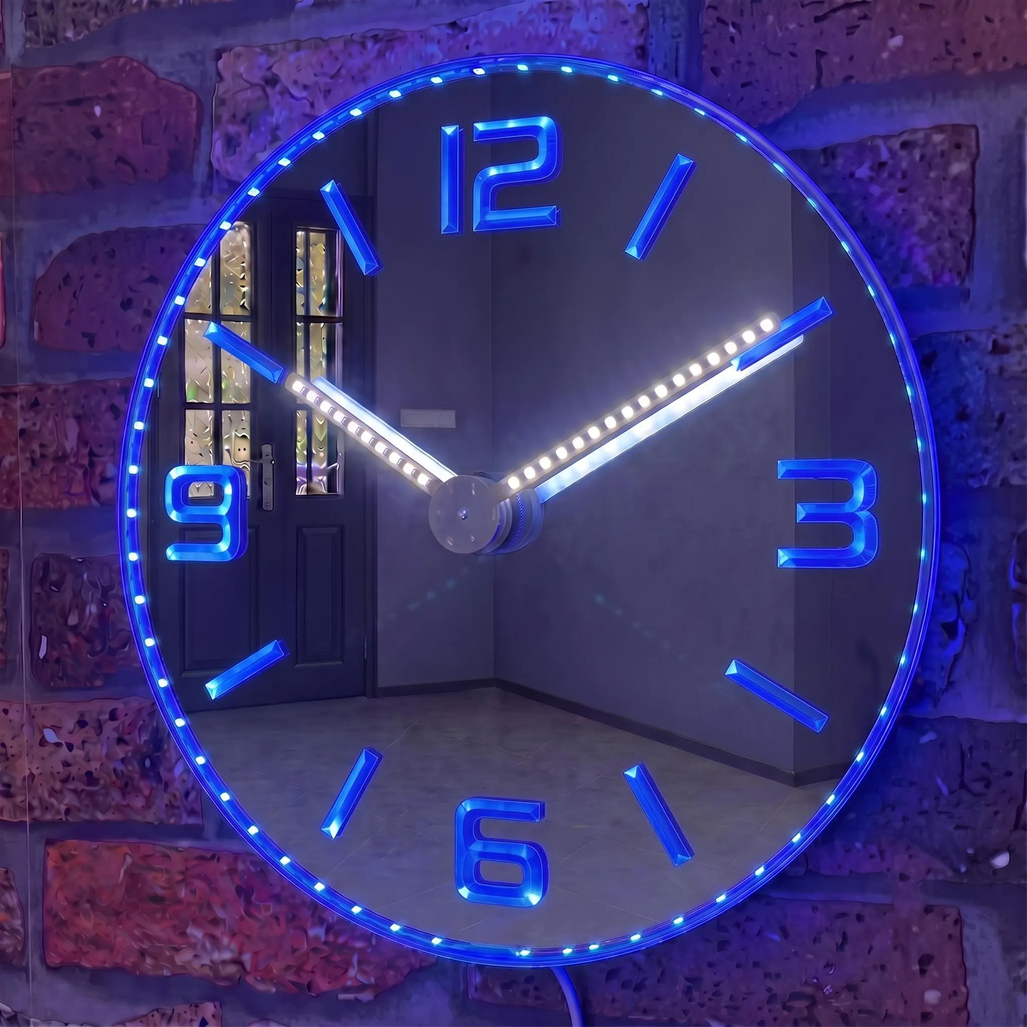 GlowHands Smart LED Wall Clock, Continuous Illuminated Hands, RGB App Control, Modern Aesthetic Room Decor, Cool Tech Gift - image 4