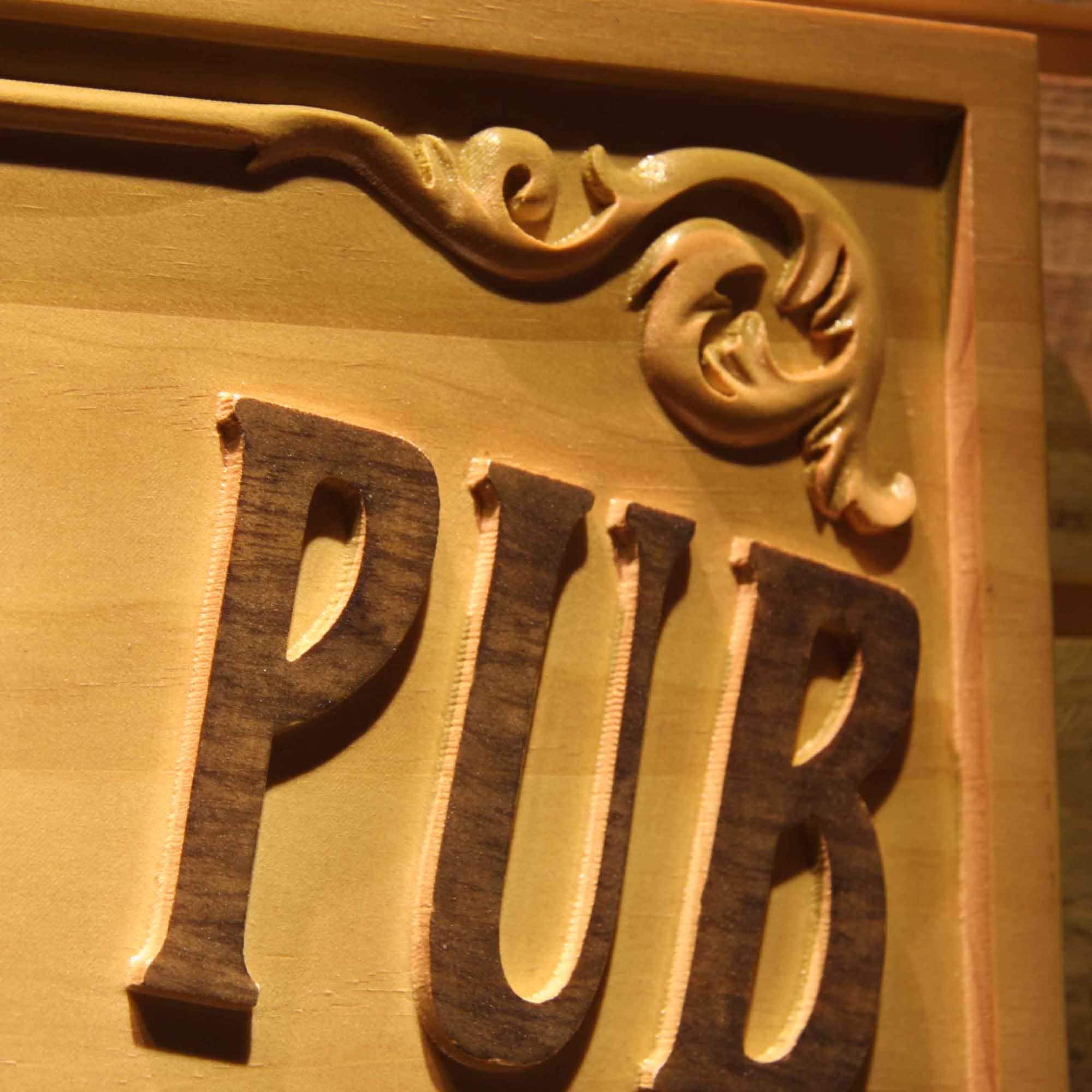 wpa0353 Name Personalized PUB Bar Decoration Home Bar Gifts Wood Engraved Wooden Sign - image 5