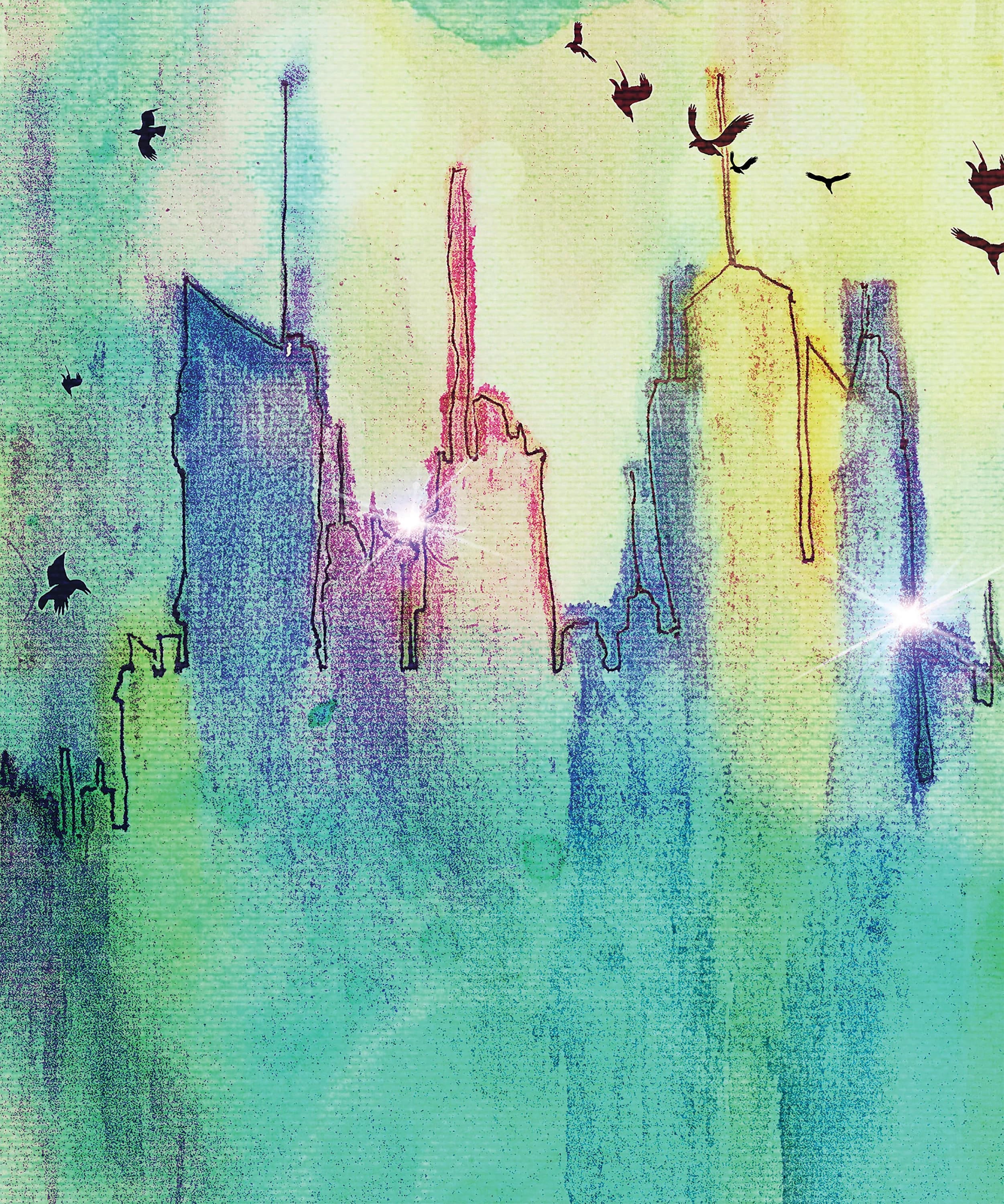 Custom City Modern Illustration, wall art, Printed poster, Abstract Line - image 3