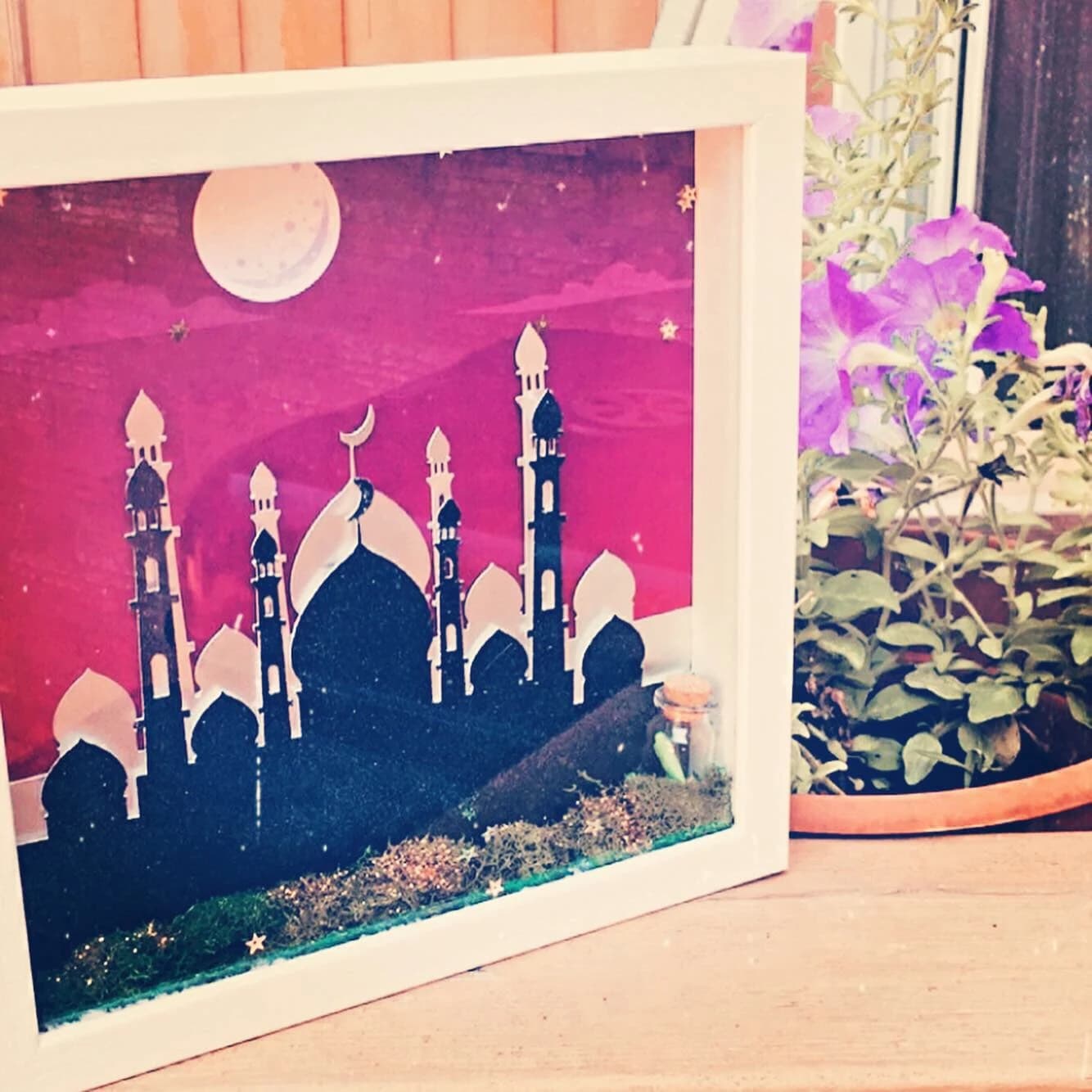 Masjid Shadow Box SVG file for Cricut, DIY 3D Shadow Box Craft for Adult and Kids, Ramadan Decoration, Eid