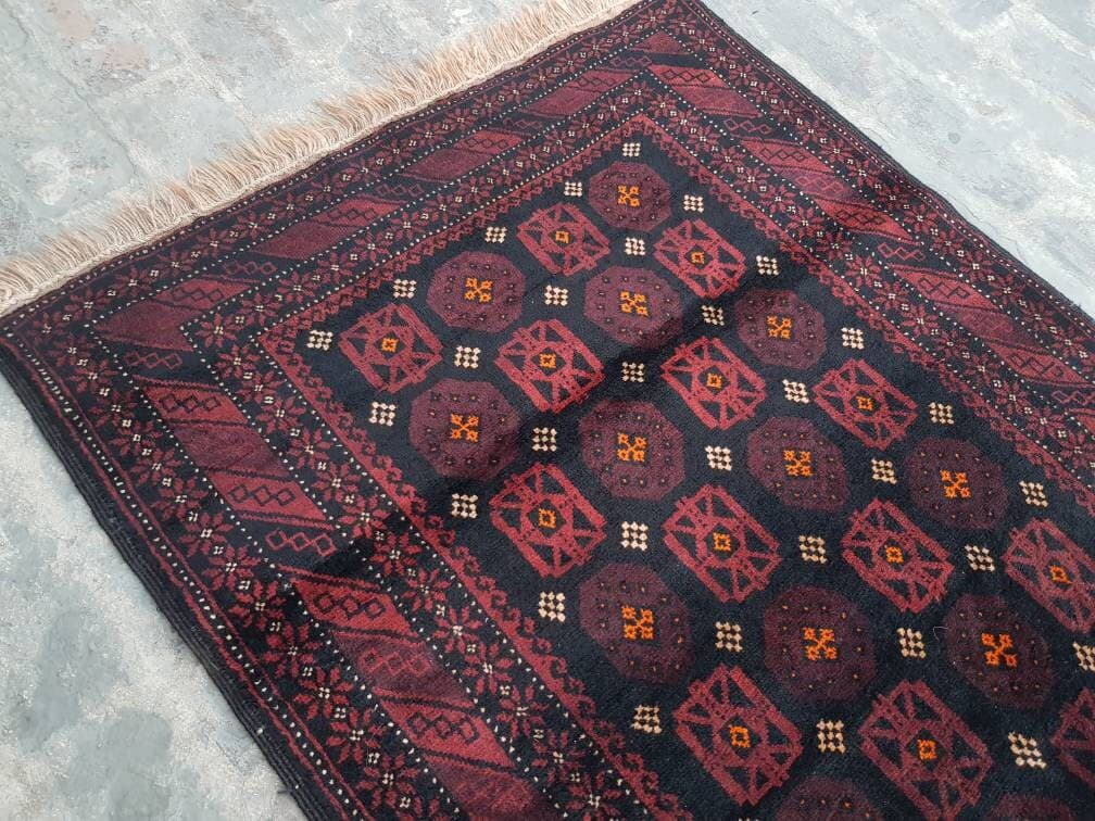 6'1"×3'4" feet Handmade baluch rug best wool rug oriental area rug Afghan beloch vintage rug - image 4