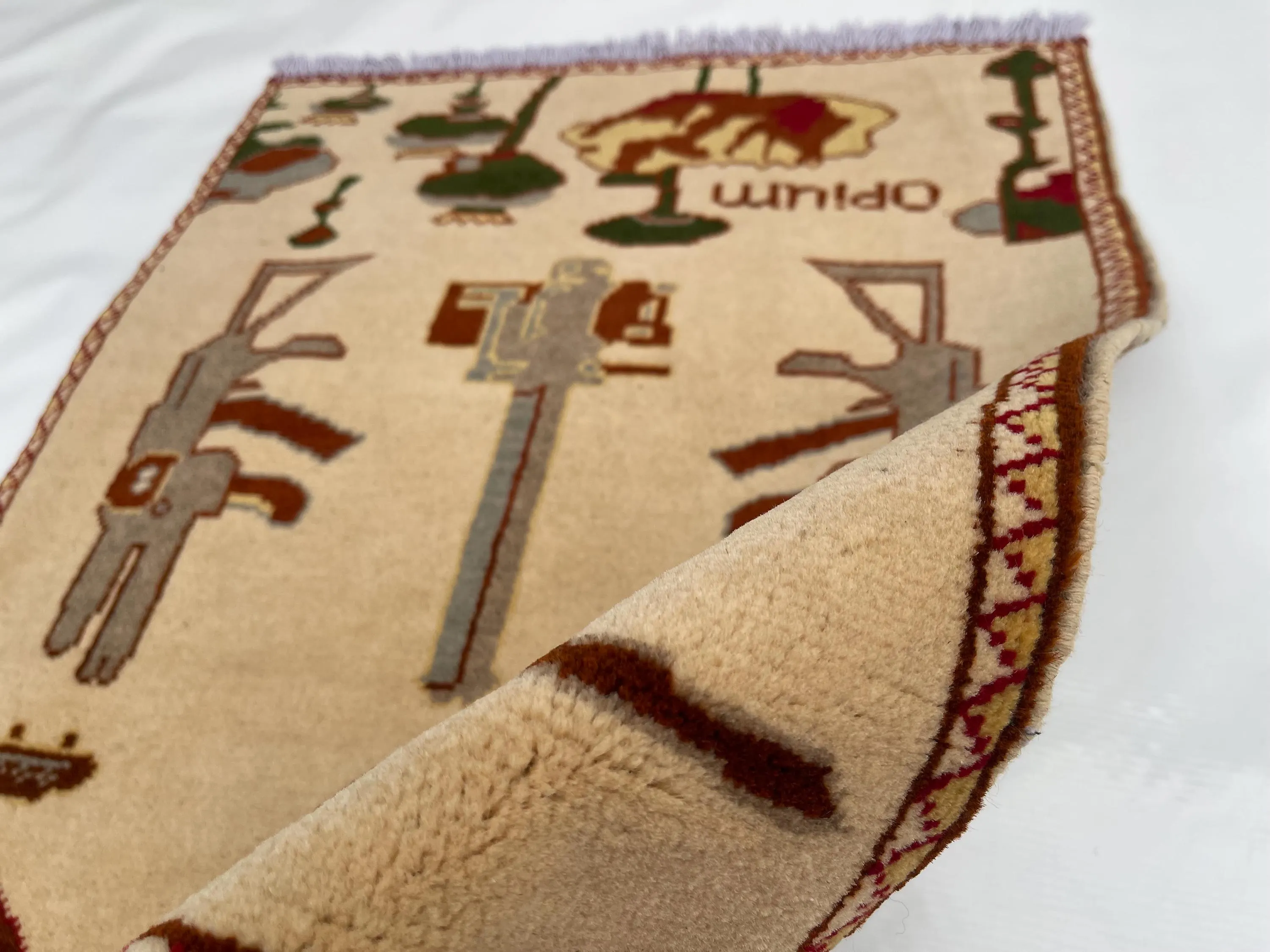 79x62 cm Classic Handmade Afghan war rug Beautifully made wool rug Nomadic Rug Oriental War Rug mini rug handicrafts #388 - image 2