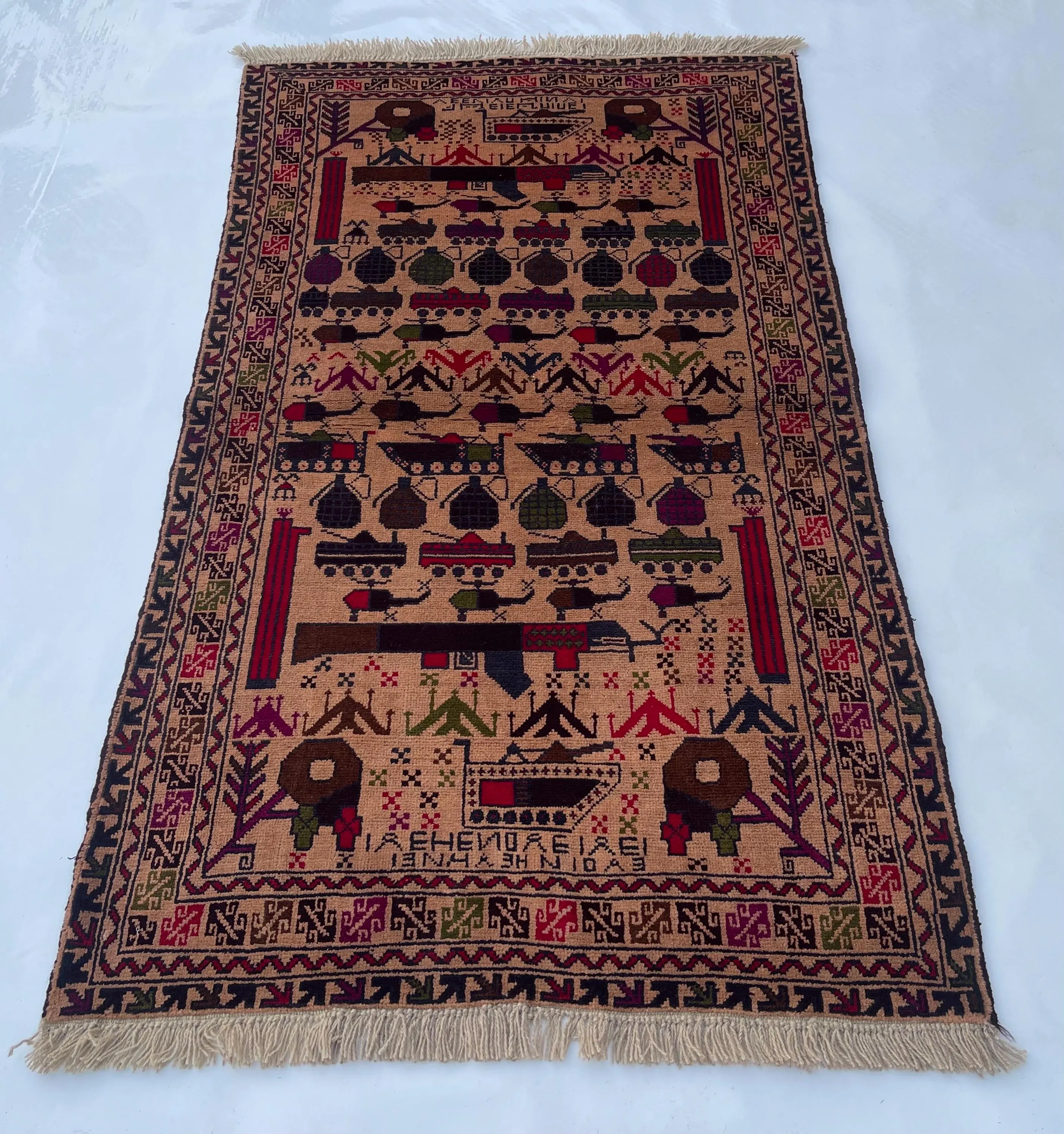 150x88 cm Afghan rug wool rug area rug wall hanging decorative rug beautifully made handicrafts folk art rug handicrafts #274