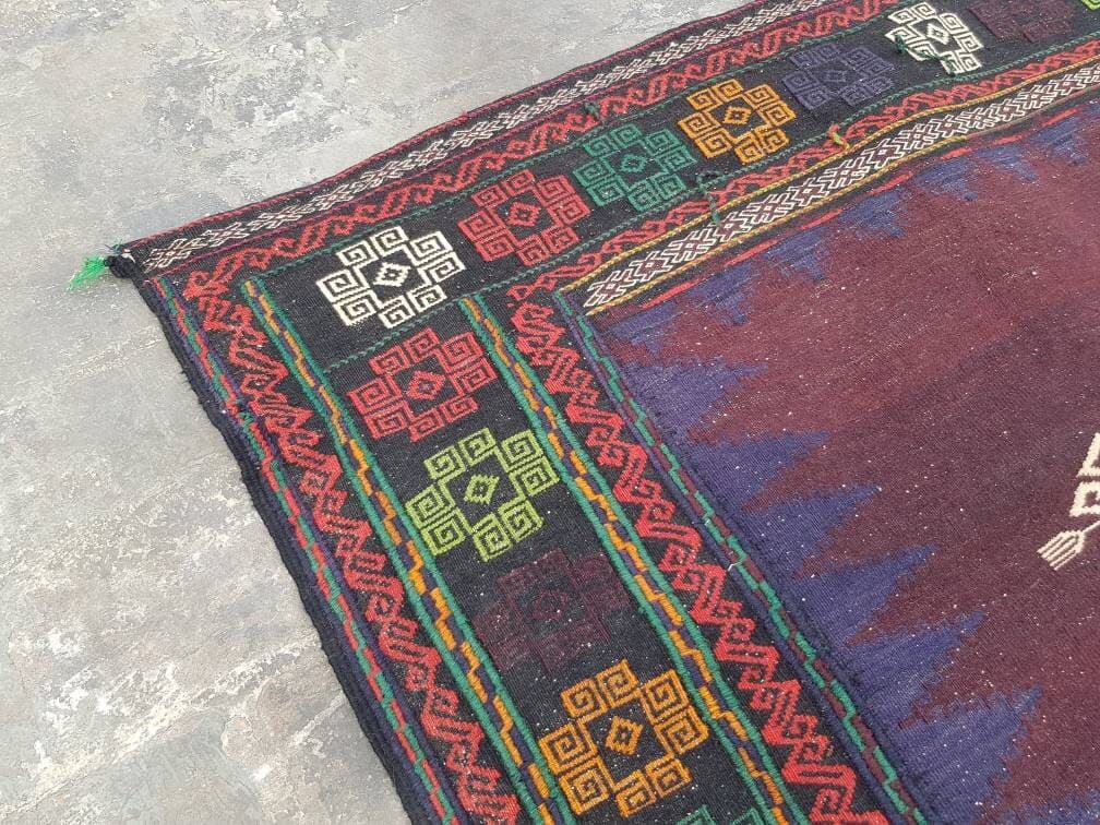 4'x4' ft Afghan kilim nice quality wool kilim rug flat weave decorative kilim handmade square kilim - image 4