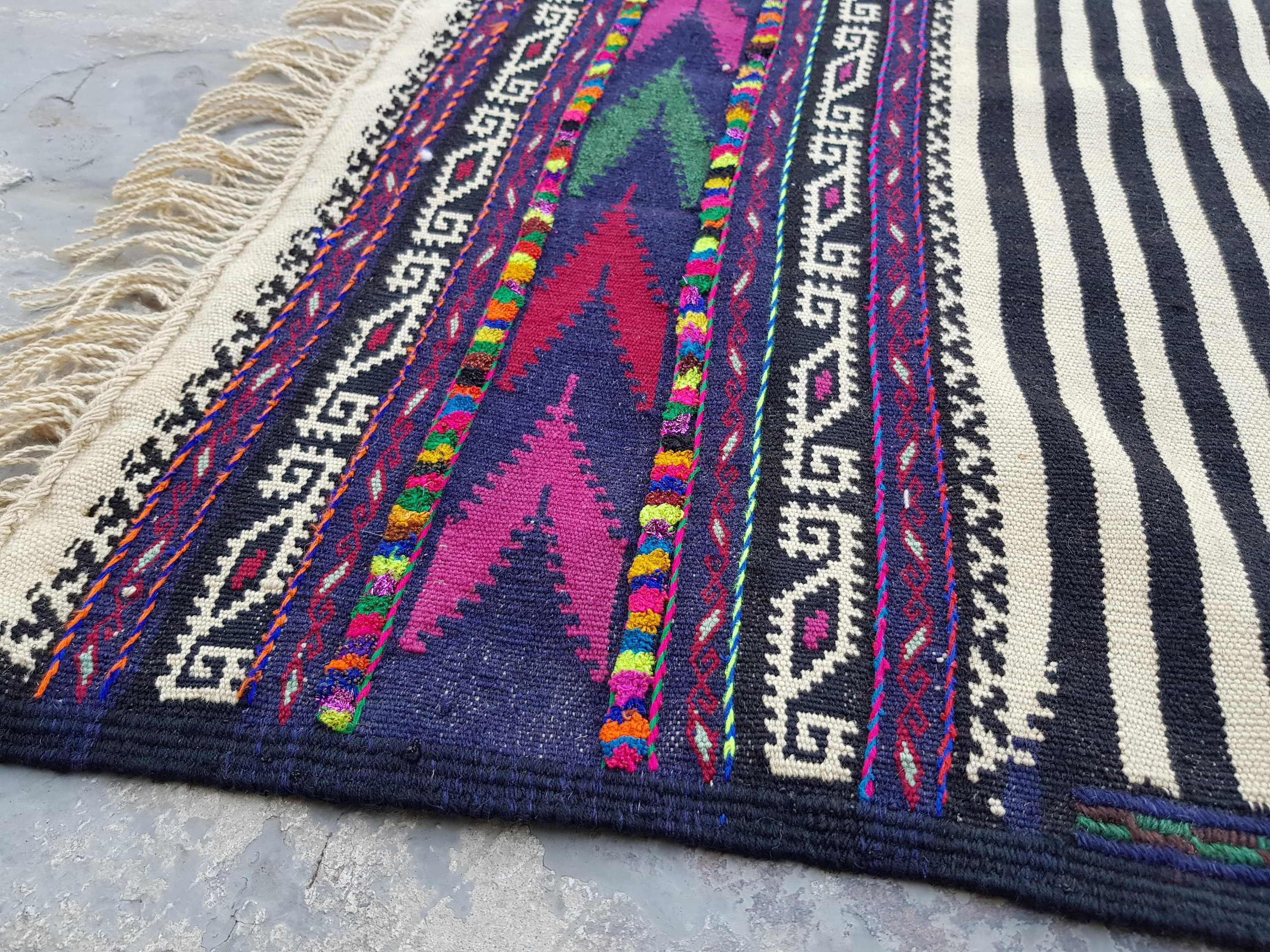 5'9"×2'5" Handmade Afghan kilim nice quality wool kilim flat weave runner sufreh kilim - image 5