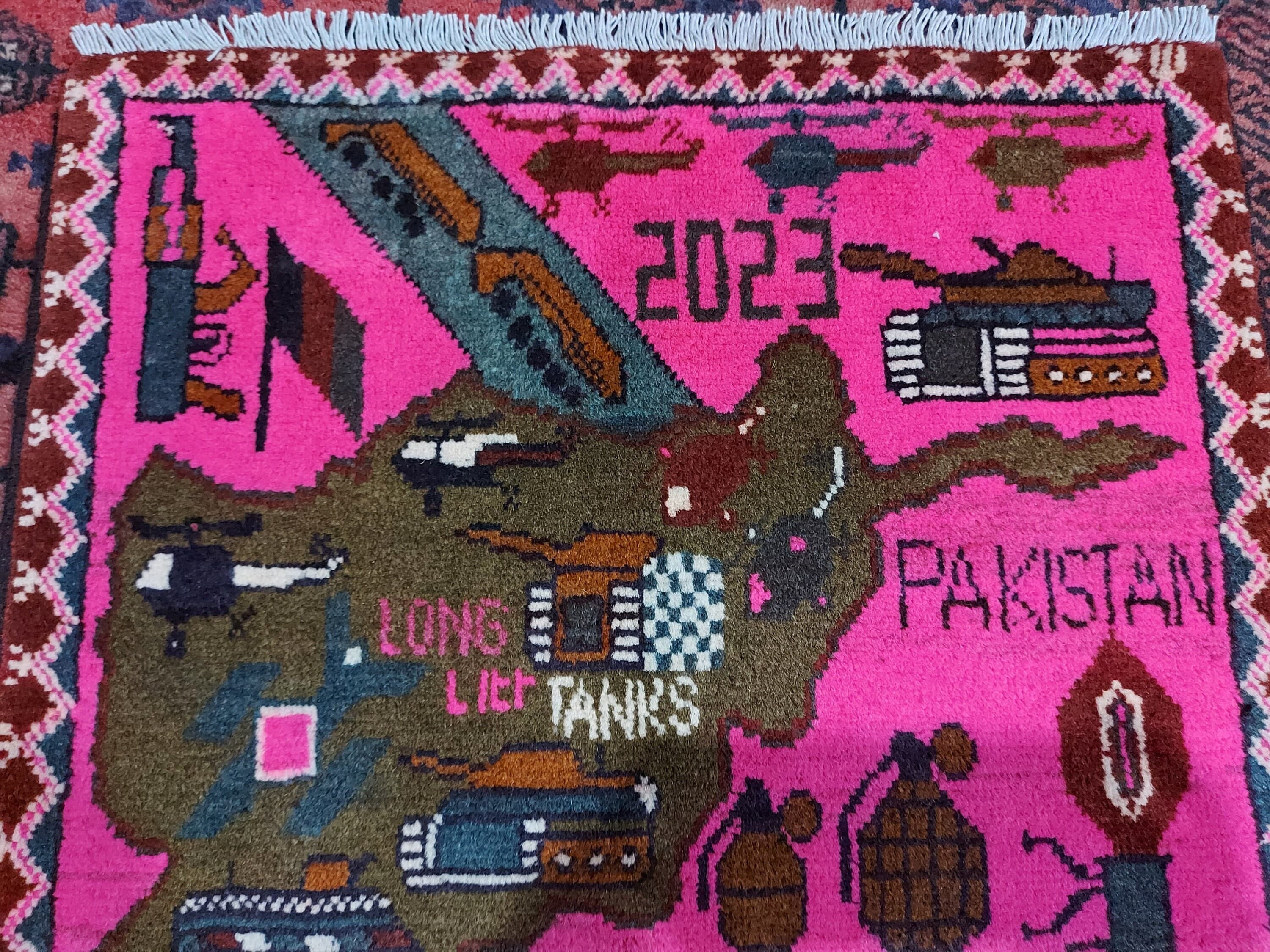 78x60 cm Classic Handmade Afghan war rug Beautifully made wool rug Nomadic Rug Oriental War Rug mini rug - image 5