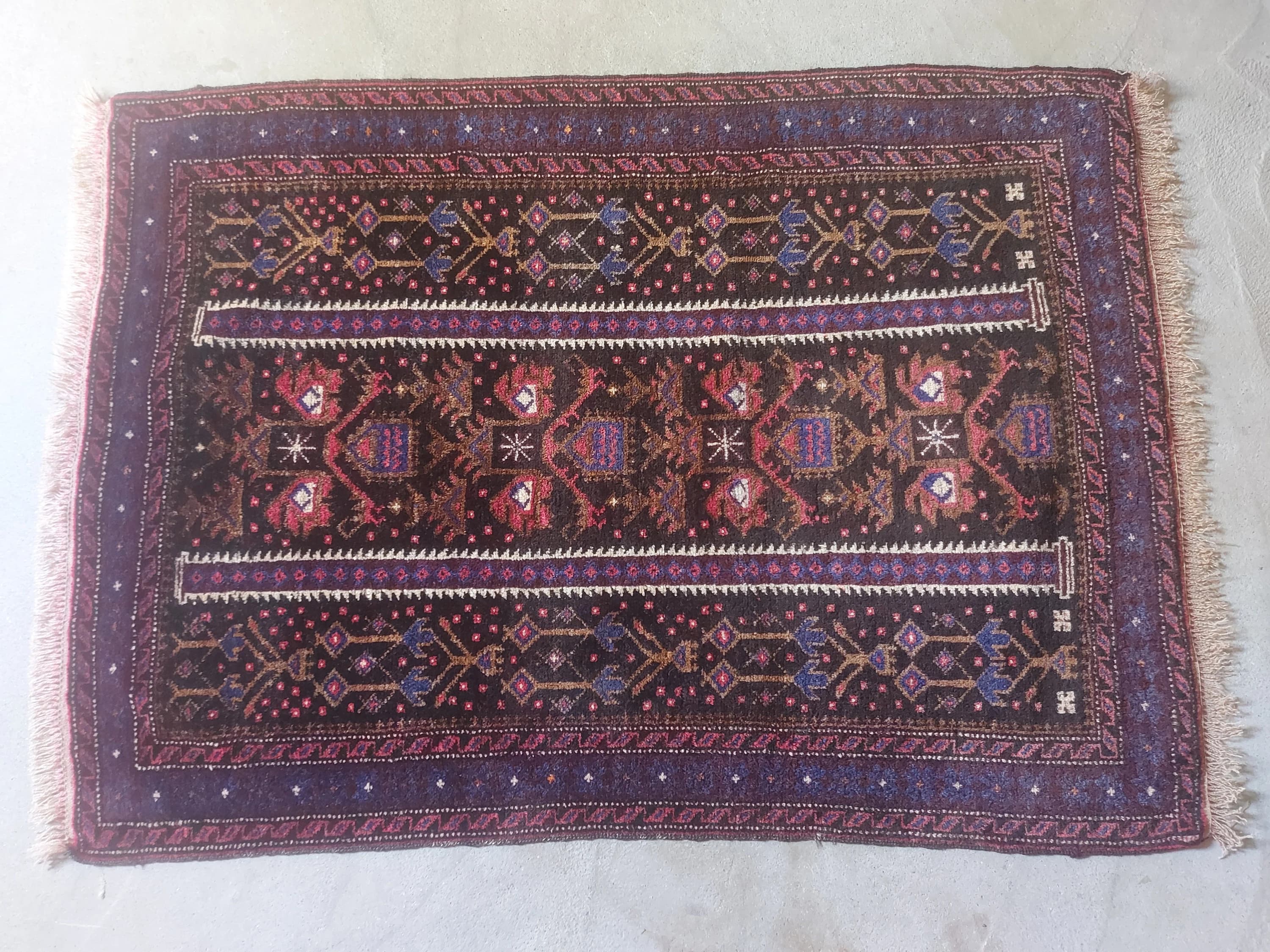 5'×3' Classic Afghan rug nice thaimani tribal rug oriental area rug vegetable dyed handmade vintage rug Baluch rug - image 3