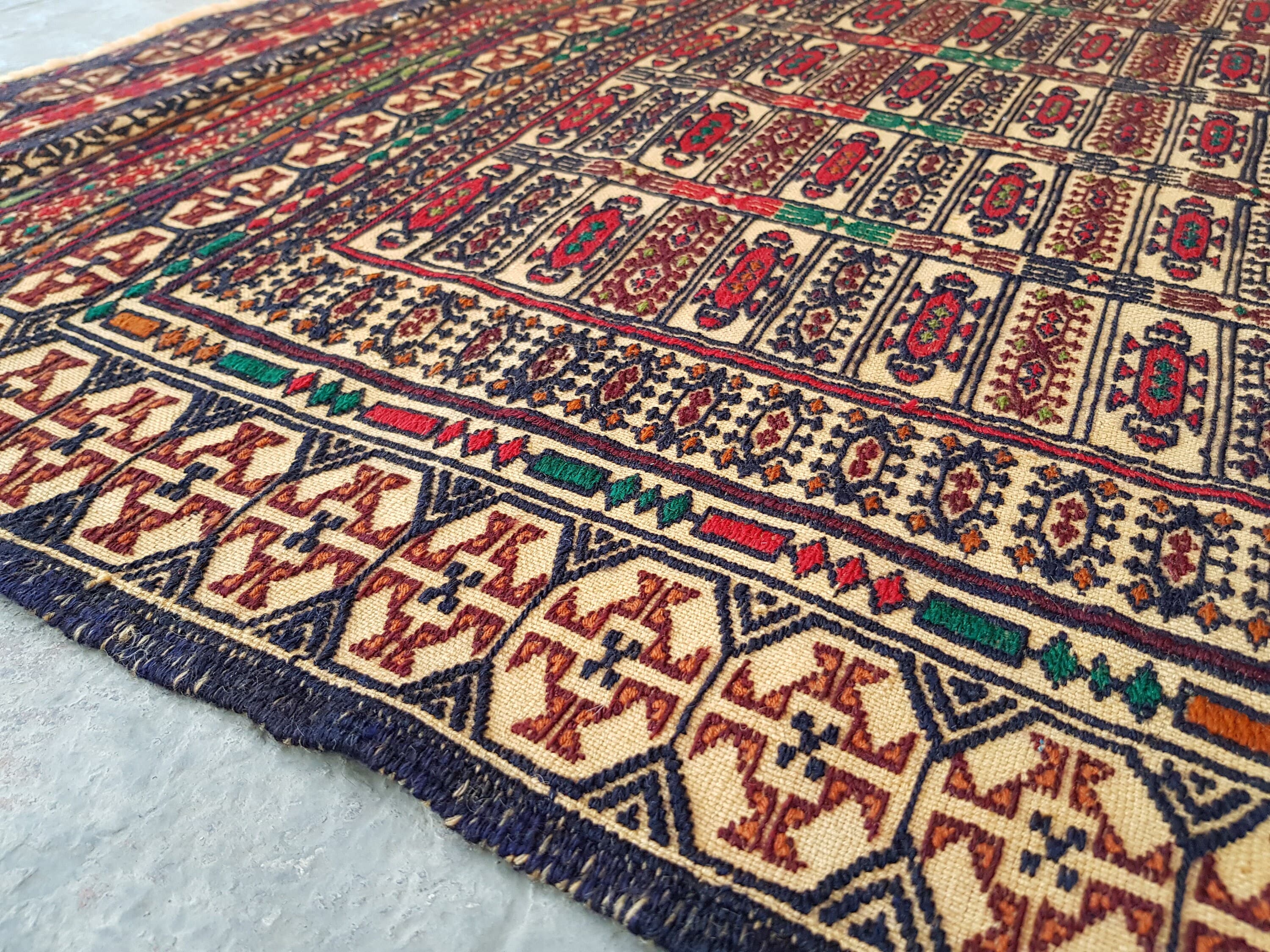 4'10x3'1 ft Afghan kilim nice quality wool kilim rug flat weave decorative kilim handmade kilim rug - image 4